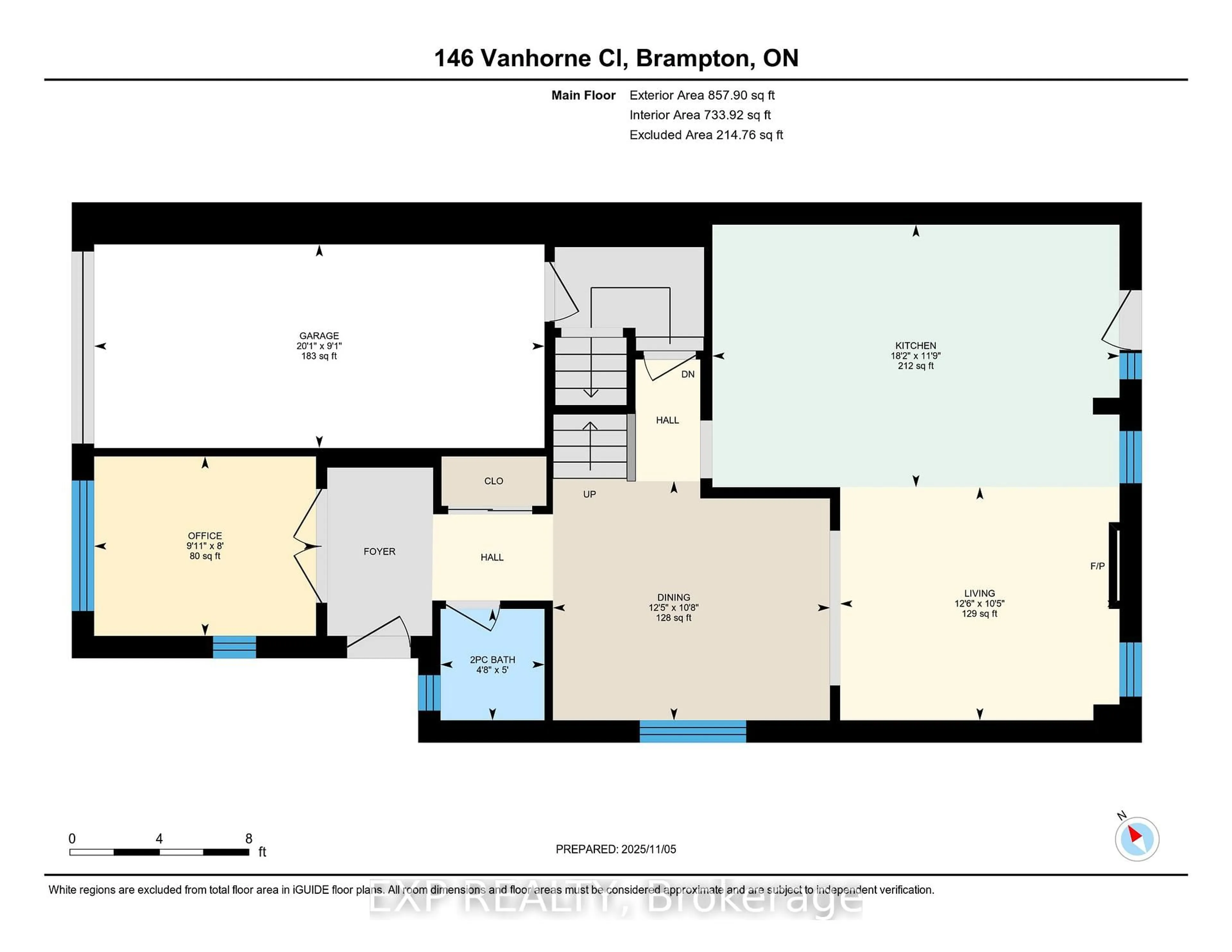 Floor plan for 146 Vanhorne Clse, Brampton Ontario L7A 0G2