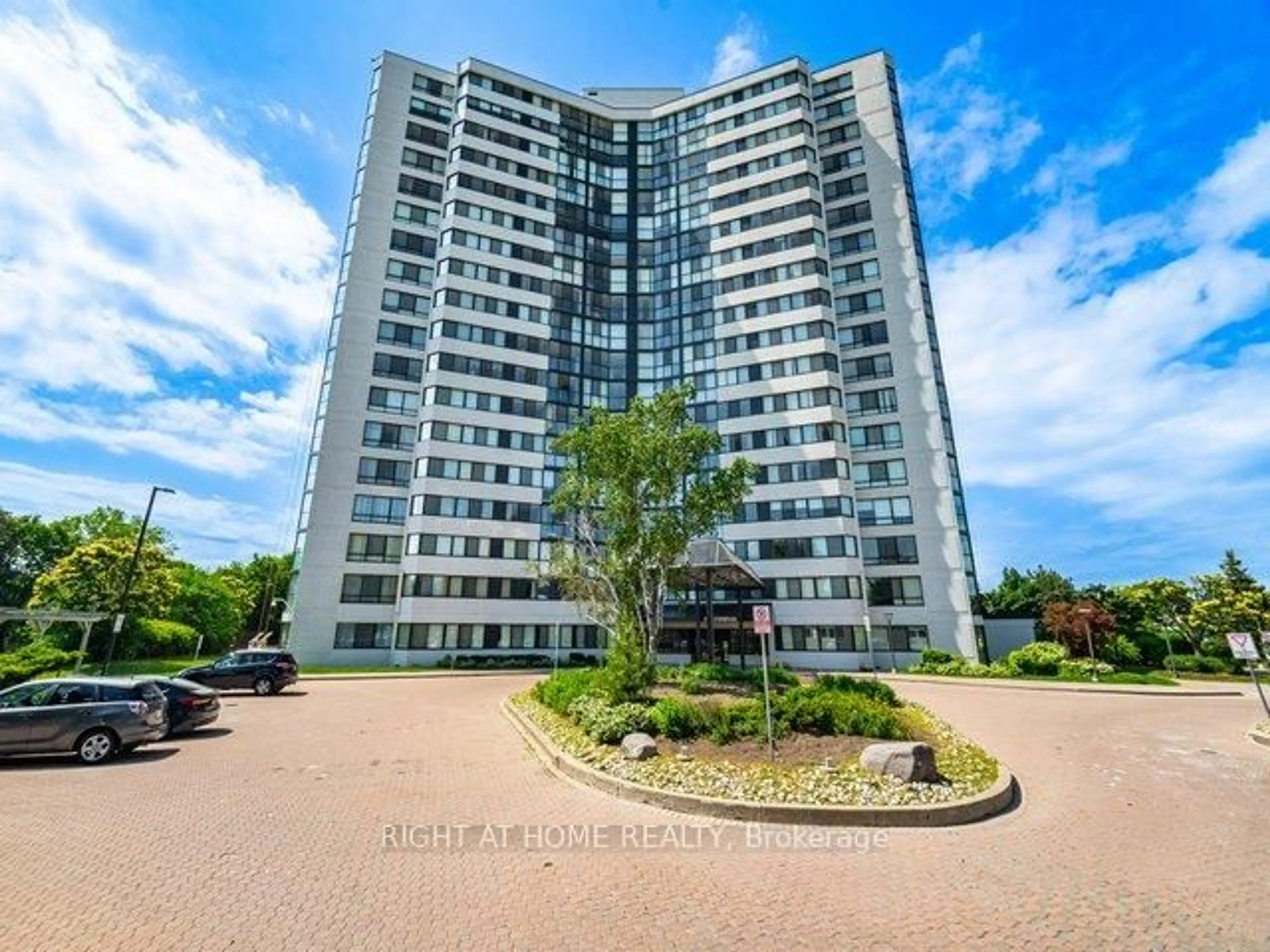 A pic from outside/outdoor area/front of a property/back of a property/a pic from drone, building for 1360 Rathburn Rd #208, Mississauga Ontario L4W 4H4