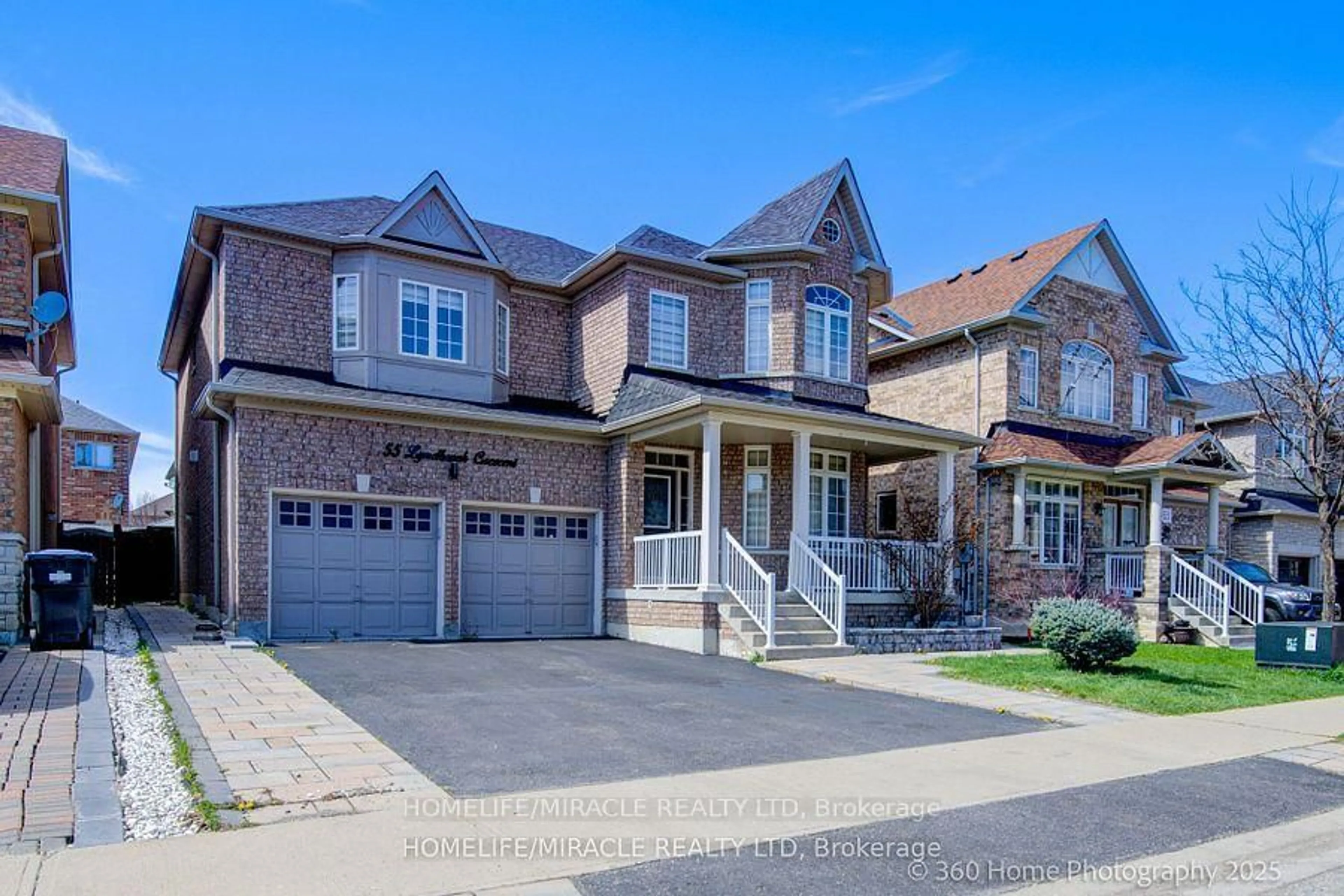 Home with brick exterior material, street for 55 Lyndbrook Cres, Brampton Ontario L6P 2N9