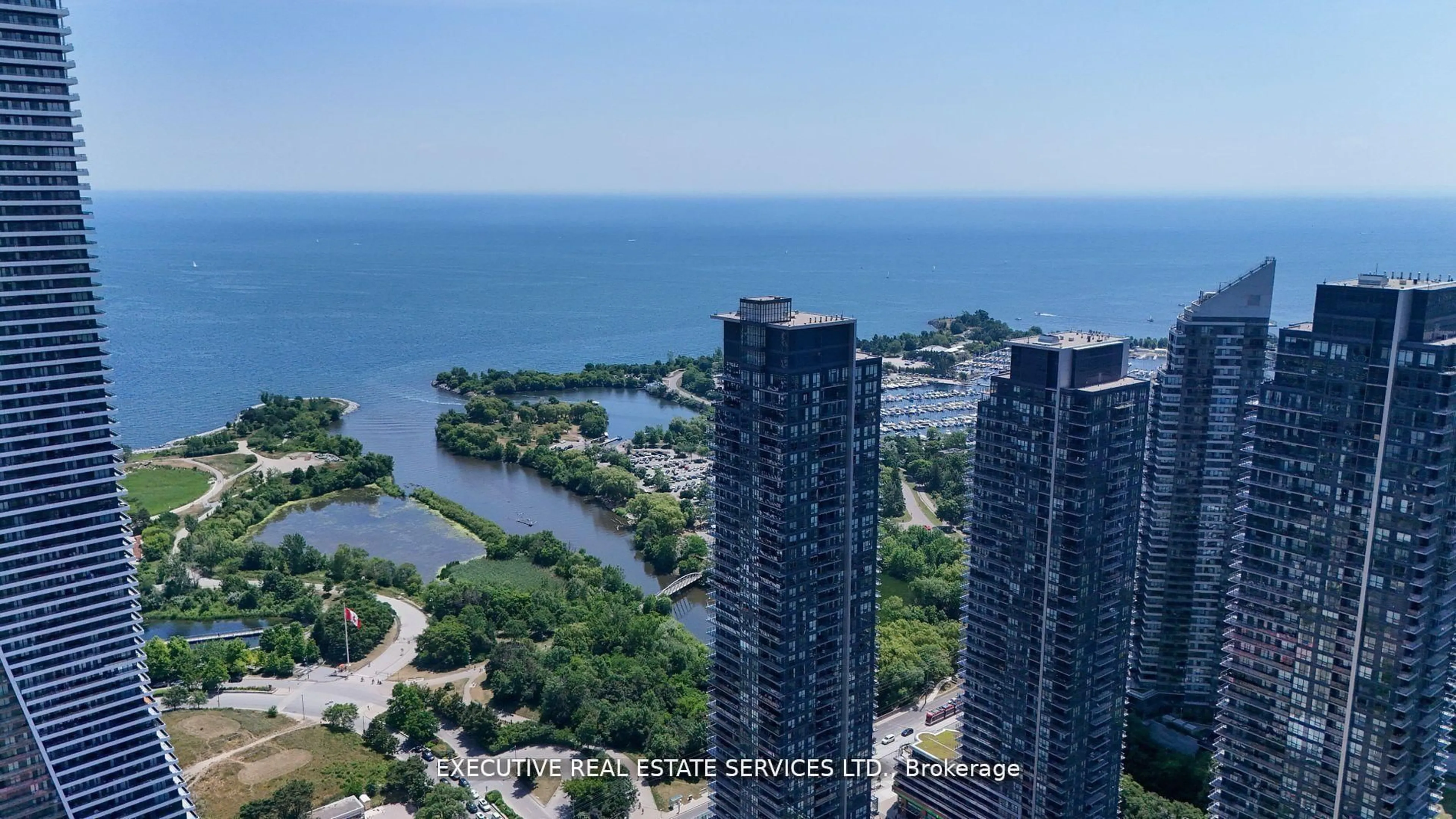 A pic from outside/outdoor area/front of a property/back of a property/a pic from drone, water/lake/river/ocean view for 2200 Lakeshore Blvd #LPH07, Toronto Ontario M8V 1A4