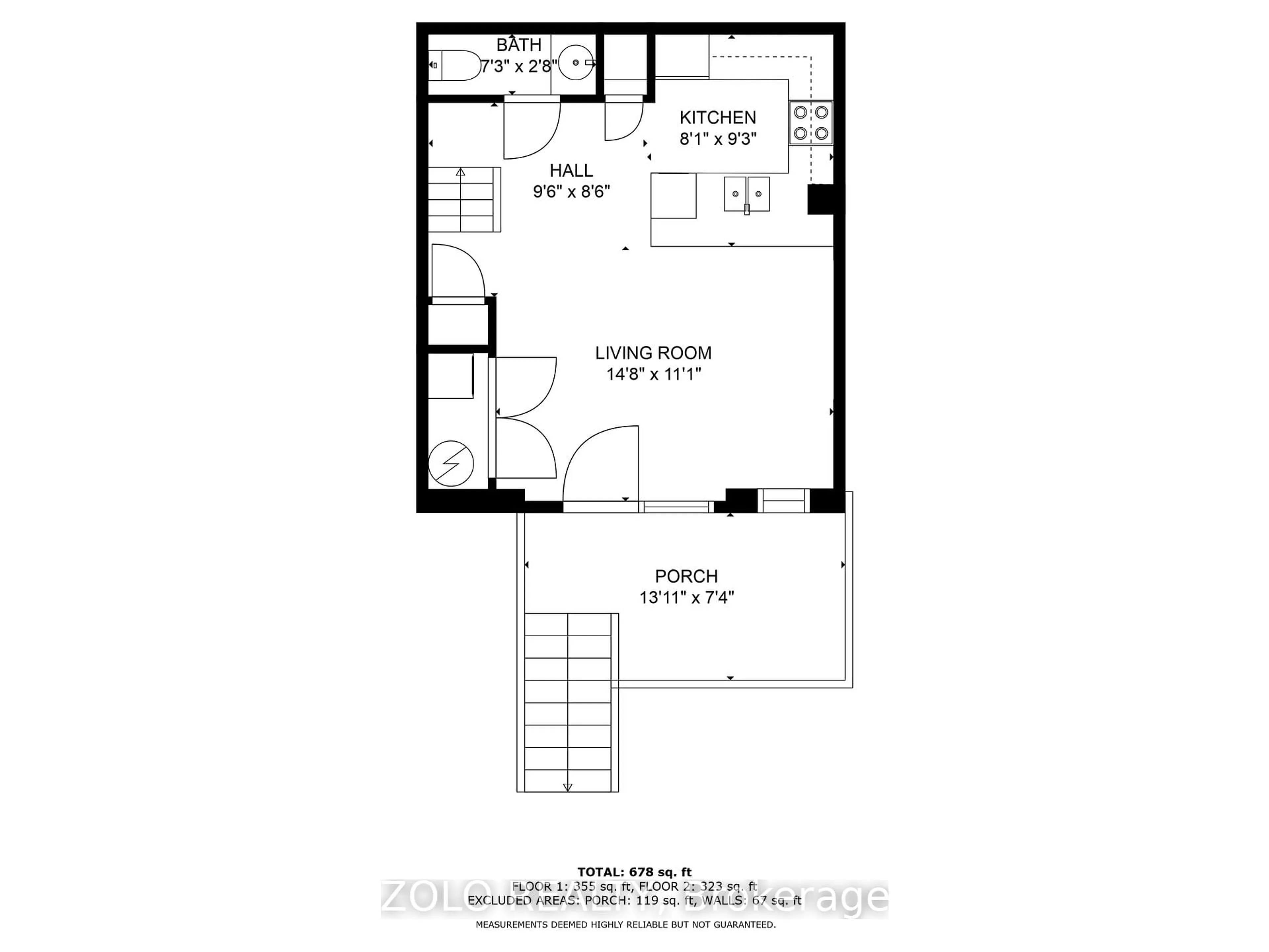 Floor plan for 93 The Queensway #39, Toronto Ontario M6S 5A7