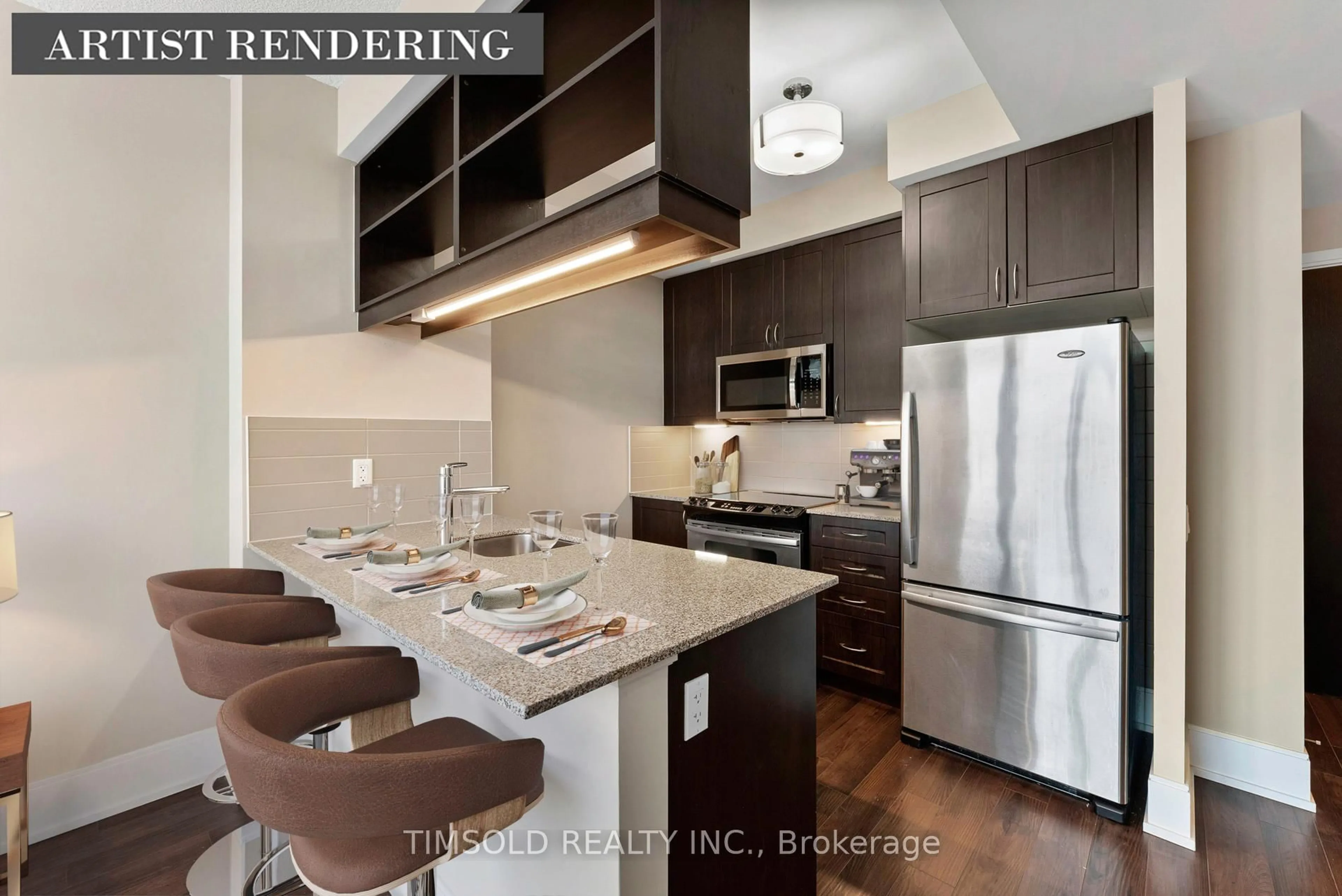 Open concept kitchen, unknown for 15 Viking Lane #408, Toronto Ontario M9B 0A4