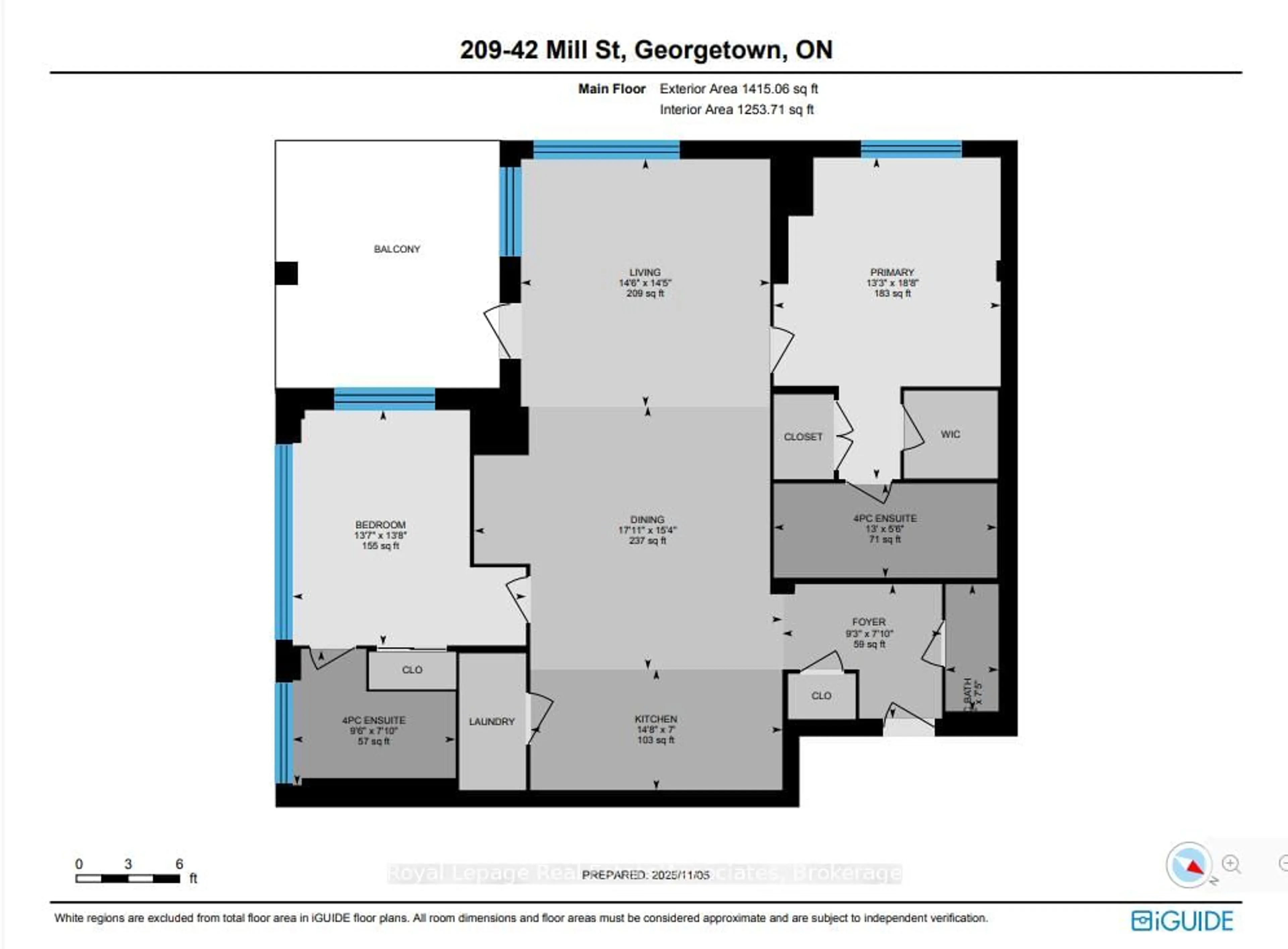 Floor plan for 42 Mill St #209, Halton Hills Ontario L7G 2H7