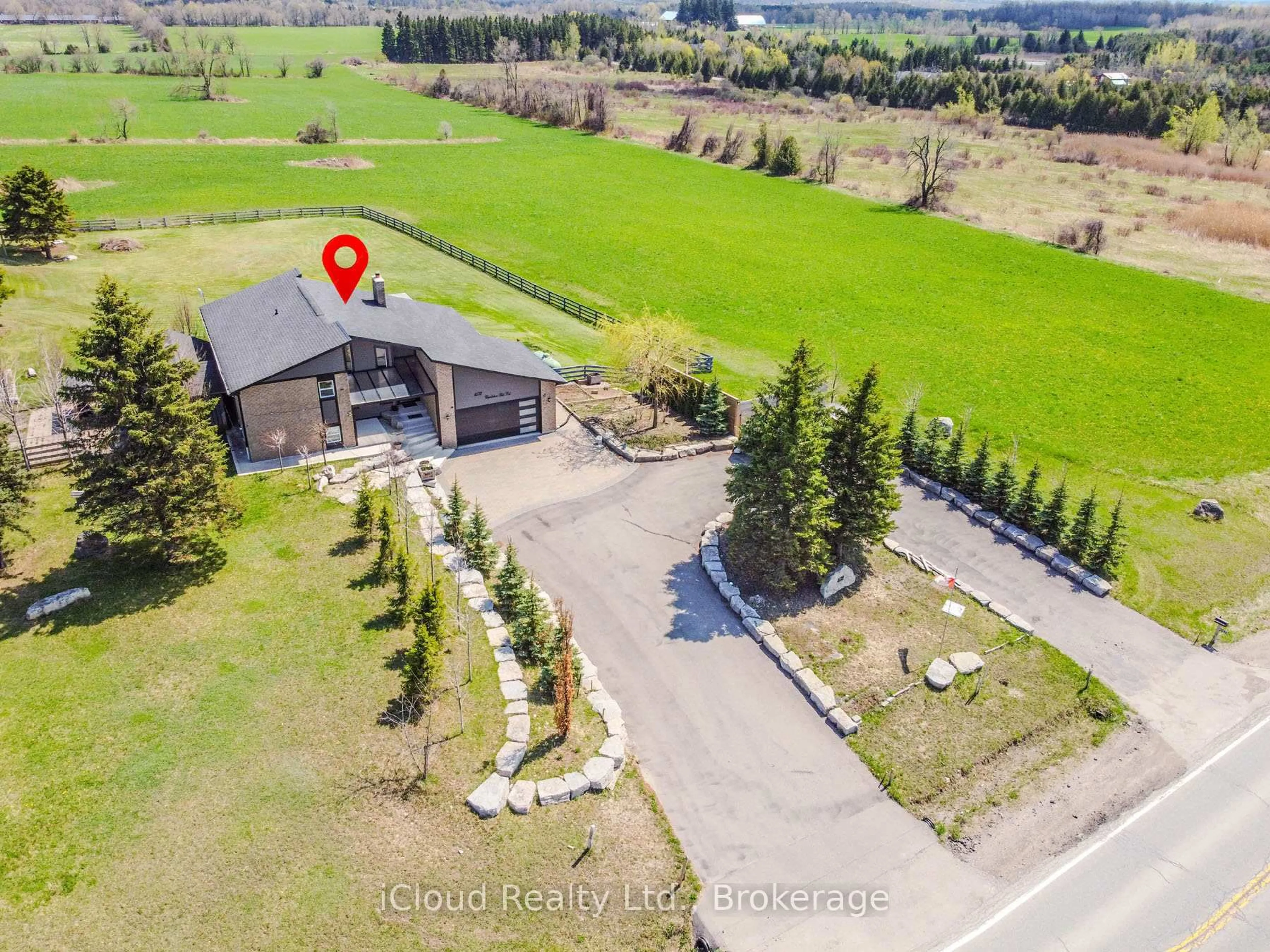 A pic from outside/outdoor area/front of a property/back of a property/a pic from drone, unknown for 4573 Charleston Sdrd, Caledon Ontario L7K 0S7