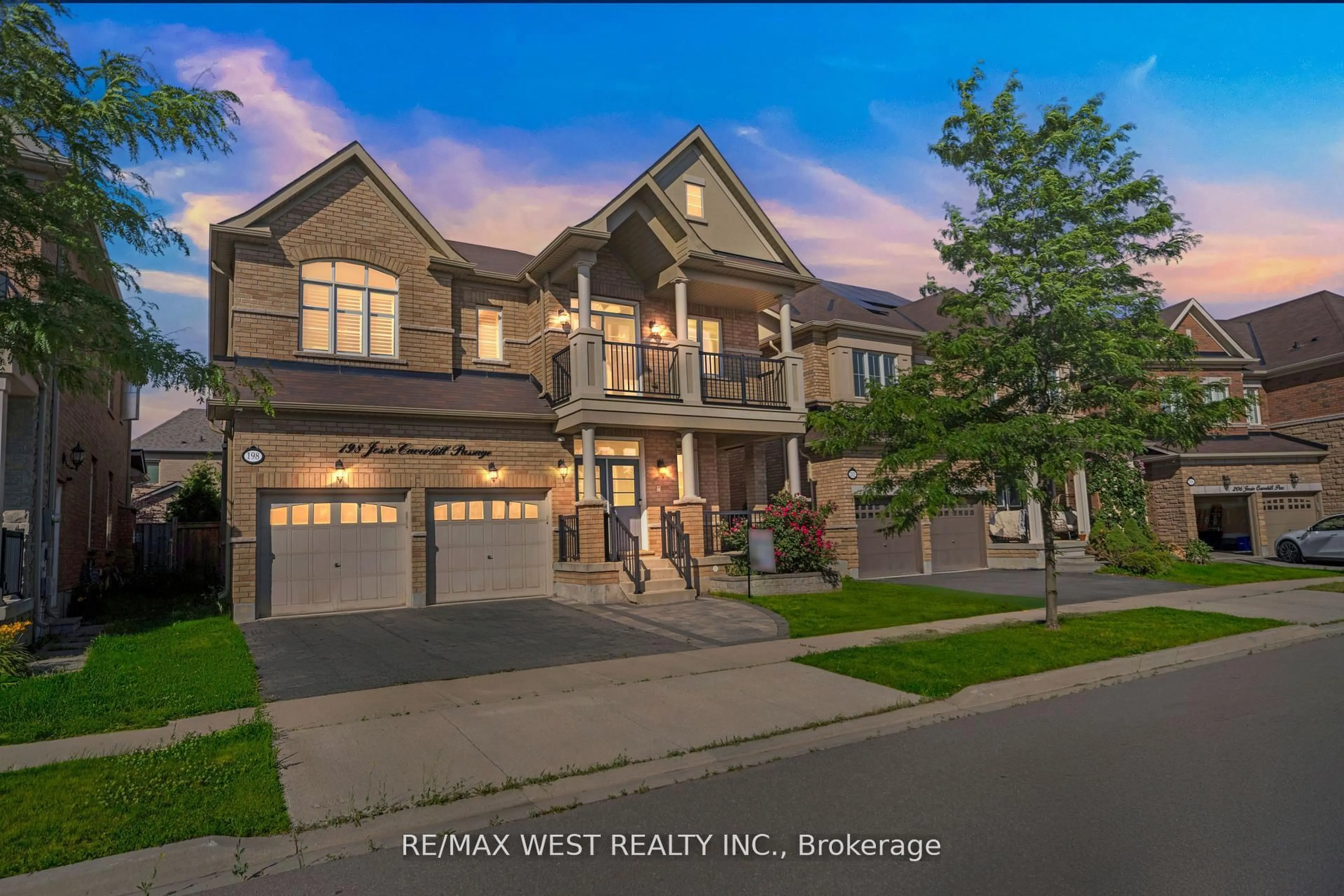 Home with brick exterior material, street for 198 Jessie Caverhill Pass, Oakville Ontario L6M 0Z6