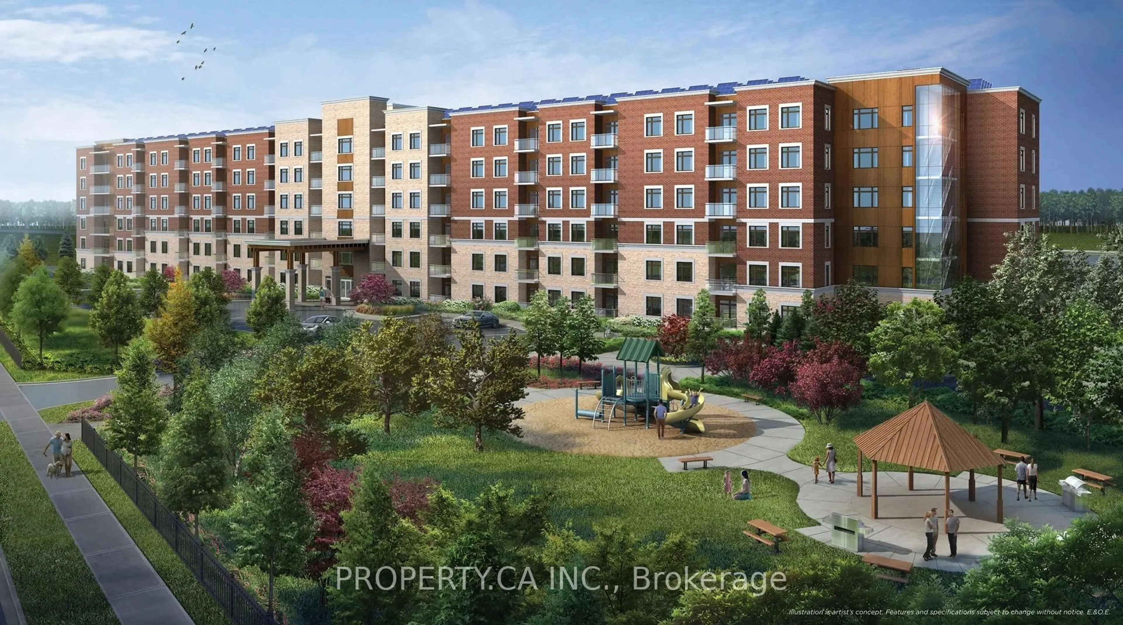 A pic from outside/outdoor area/front of a property/back of a property/a pic from drone, building for 830 Megson Terr #622, Milton Ontario L9T 9M7