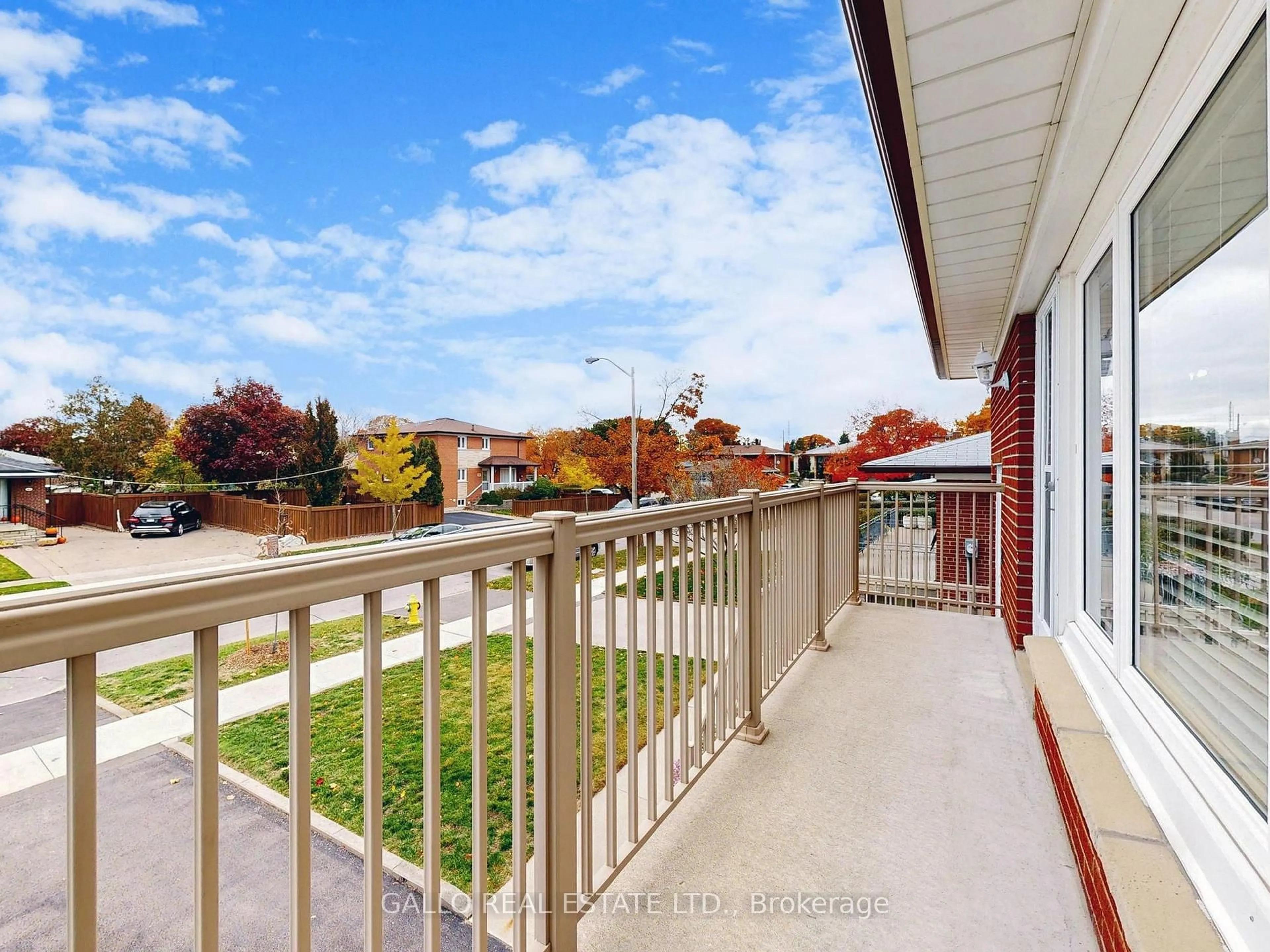 Balcony in the apartment, city buildings view from balcony for 41 Riverton Dr, Toronto Ontario M9L 2N8