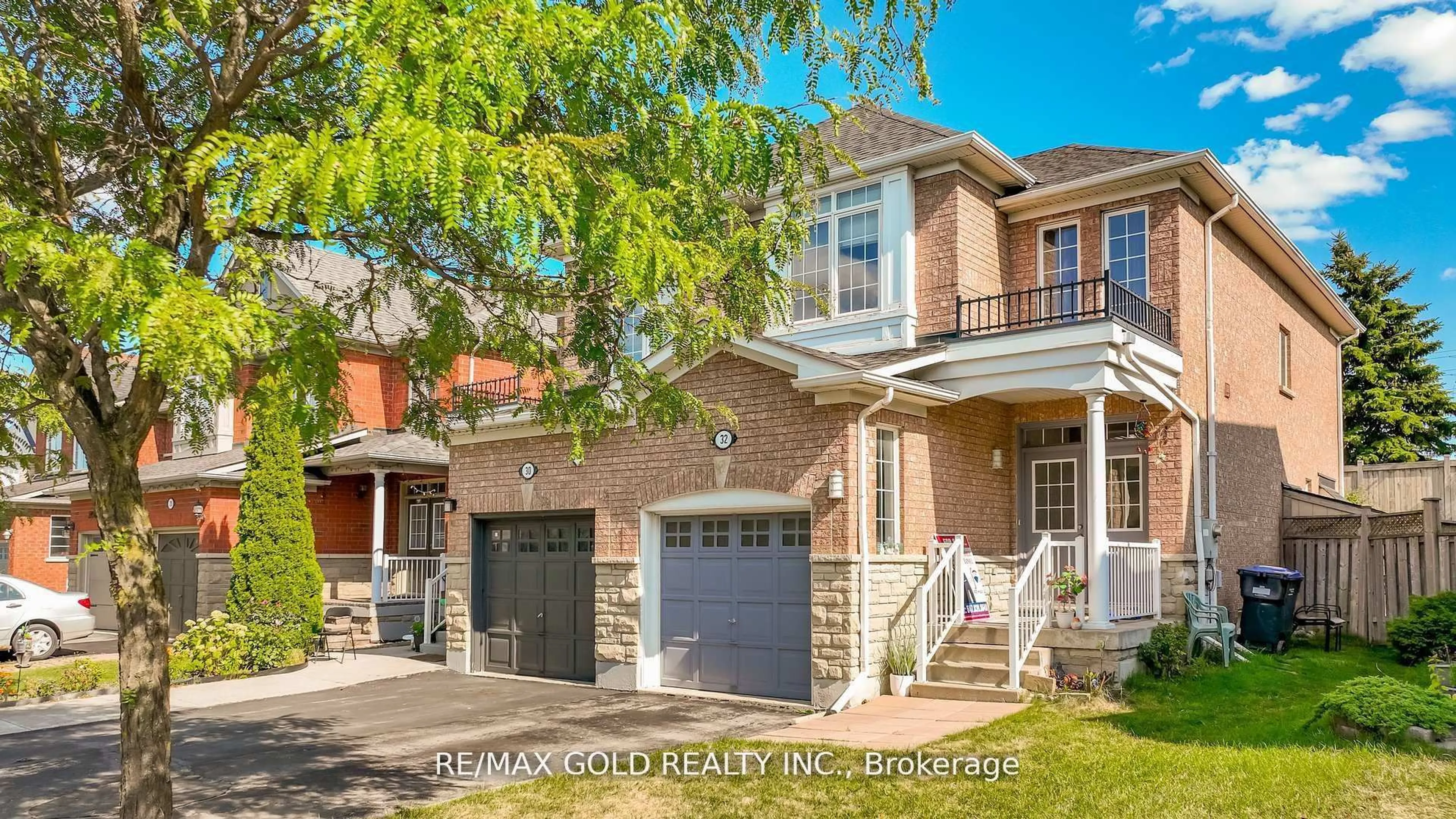 Home with brick exterior material, street for 32 Rubysilver Dr, Brampton Ontario L6P 1P9