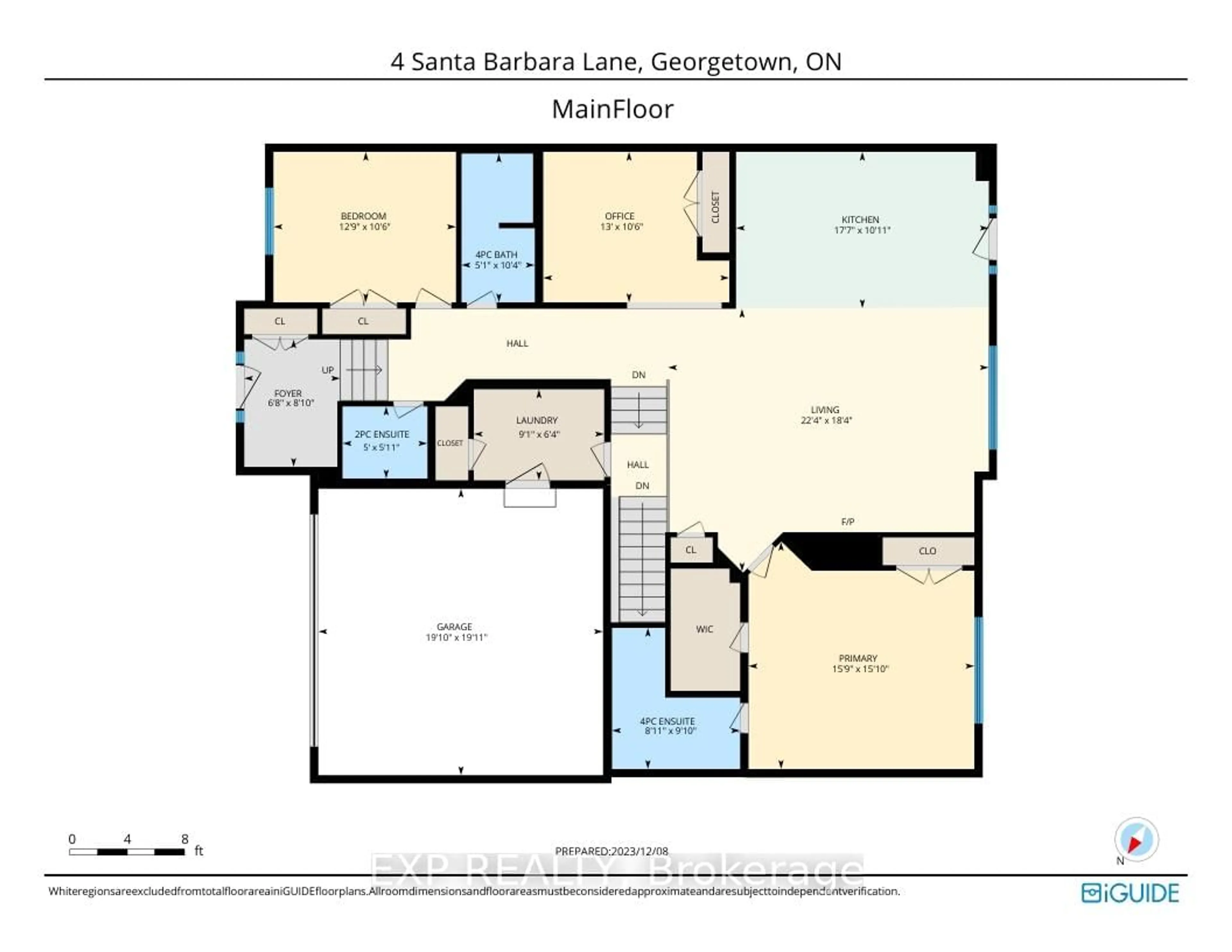 Floor plan for 4 Santa Barbara Lane, Halton Hills Ontario L7G 0P7