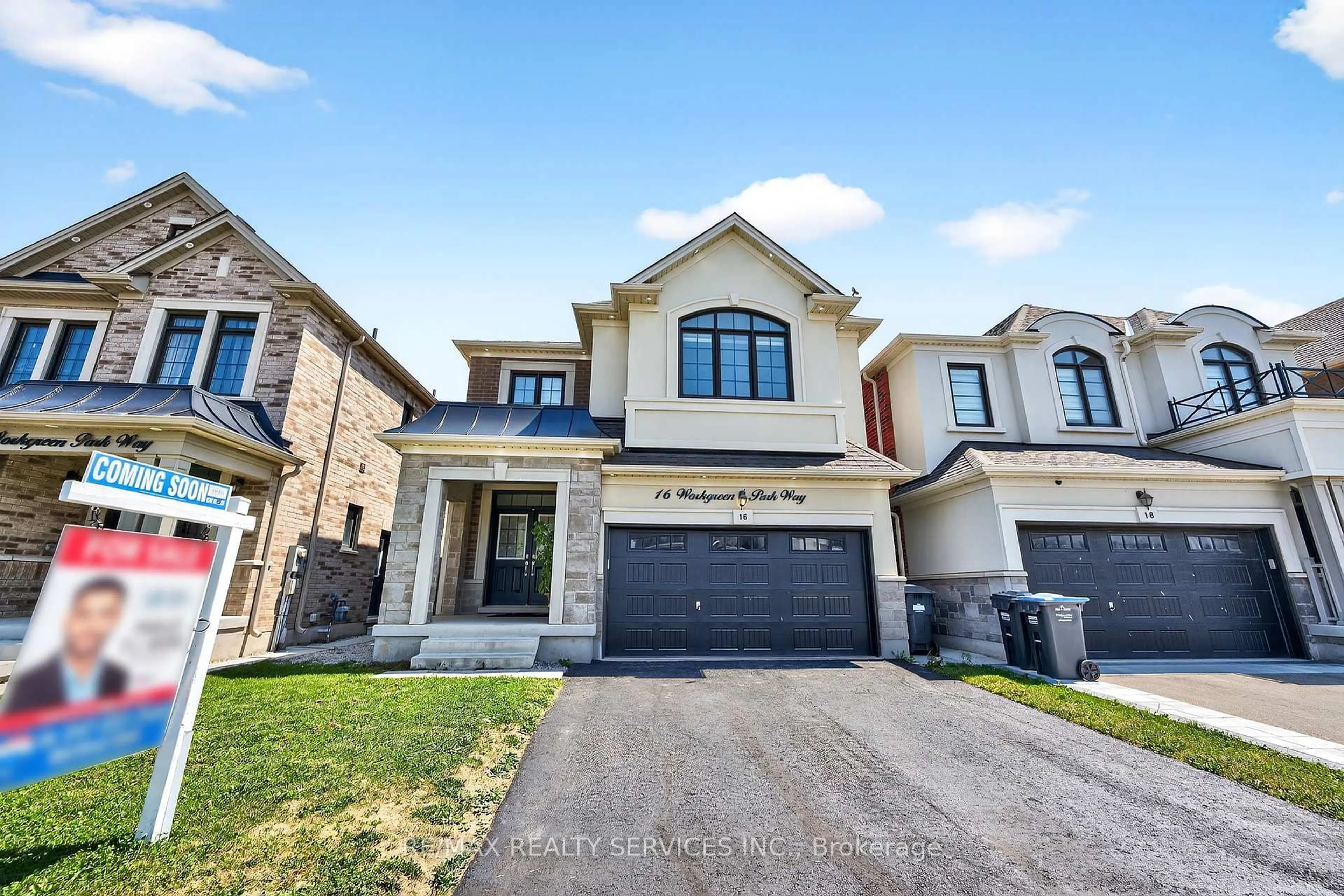 Home with brick exterior material, street for 16 Workgreen Park Way, Brampton Ontario L6Y 6J5