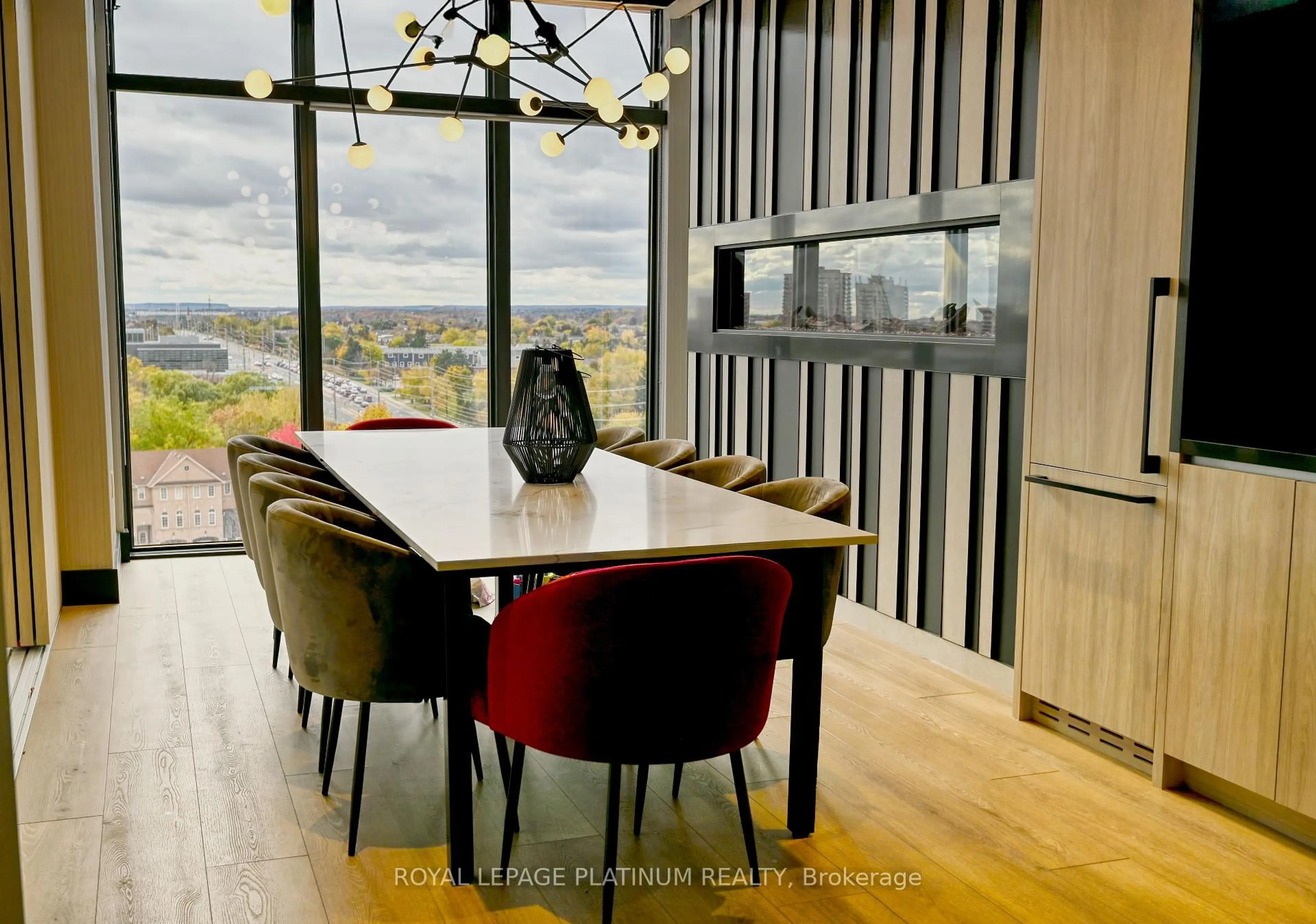 Dining room, wood/laminate floor for 260 Malta Ave #302, Brampton Ontario L6Y 6L7