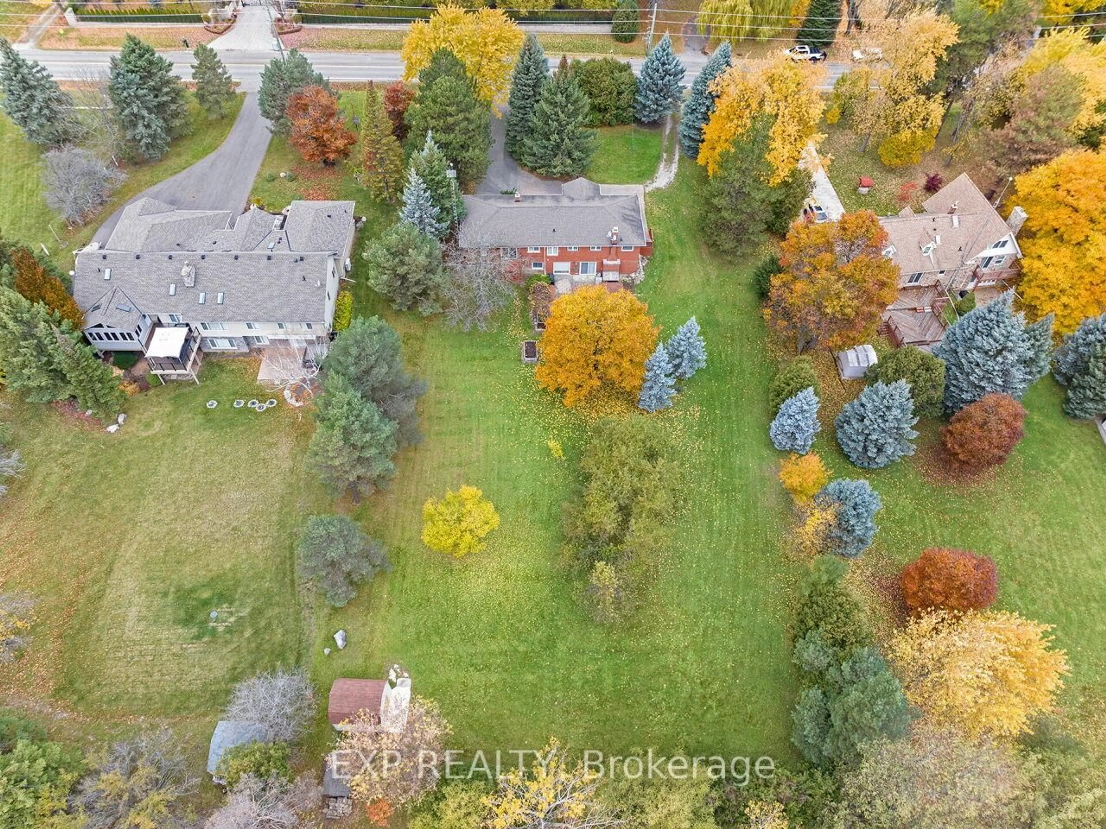 A pic from outside/outdoor area/front of a property/back of a property/a pic from drone, forest/trees view for 13258 5 Sdrd, Halton Hills Ontario L7G 4S5