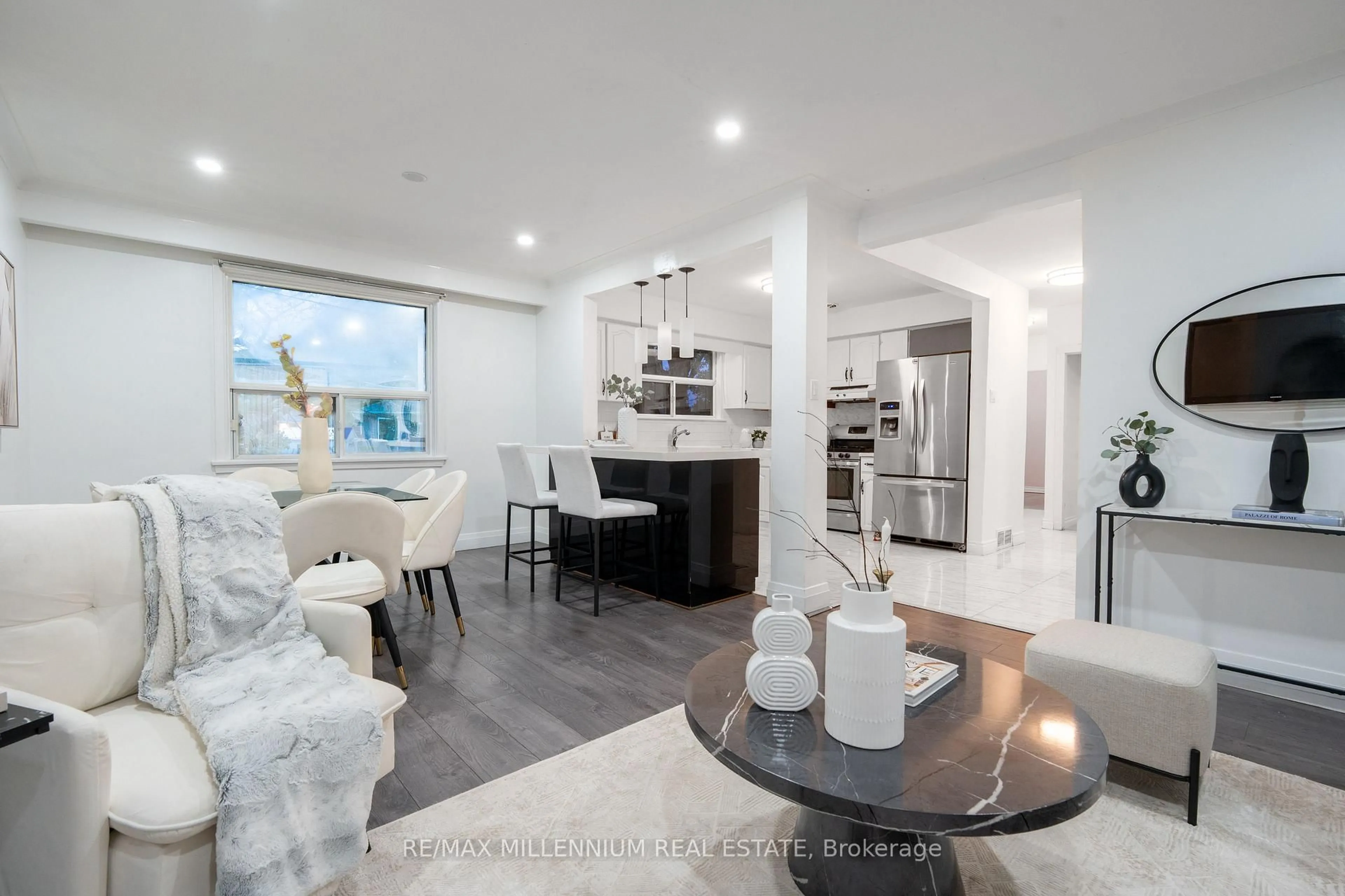 Open concept kitchen, unknown for 98 Stavely Cres, Toronto Ontario M9W 2C8