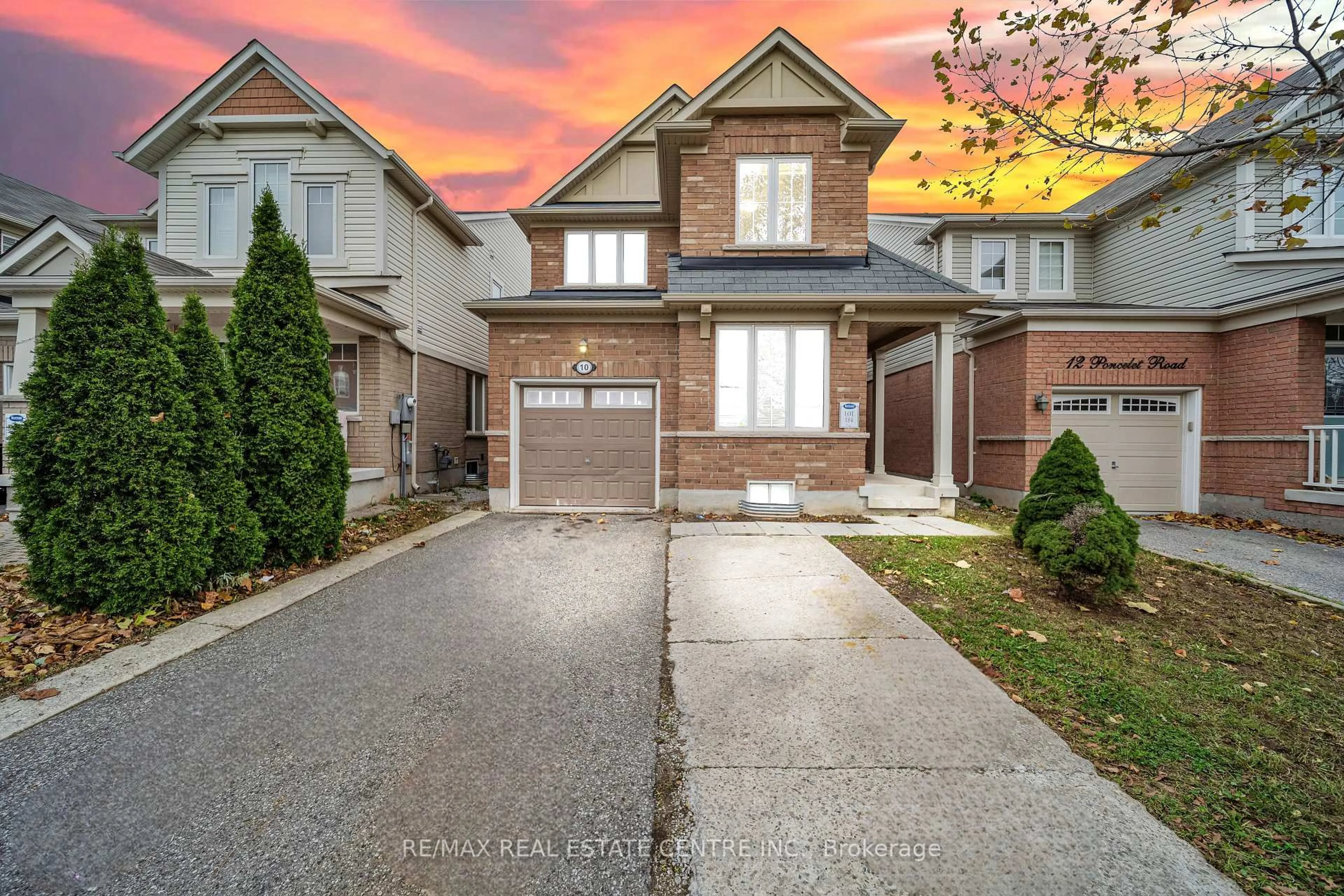 Home with brick exterior material, street for 10 Poncelet Rd, Brampton Ontario L7A 0V5