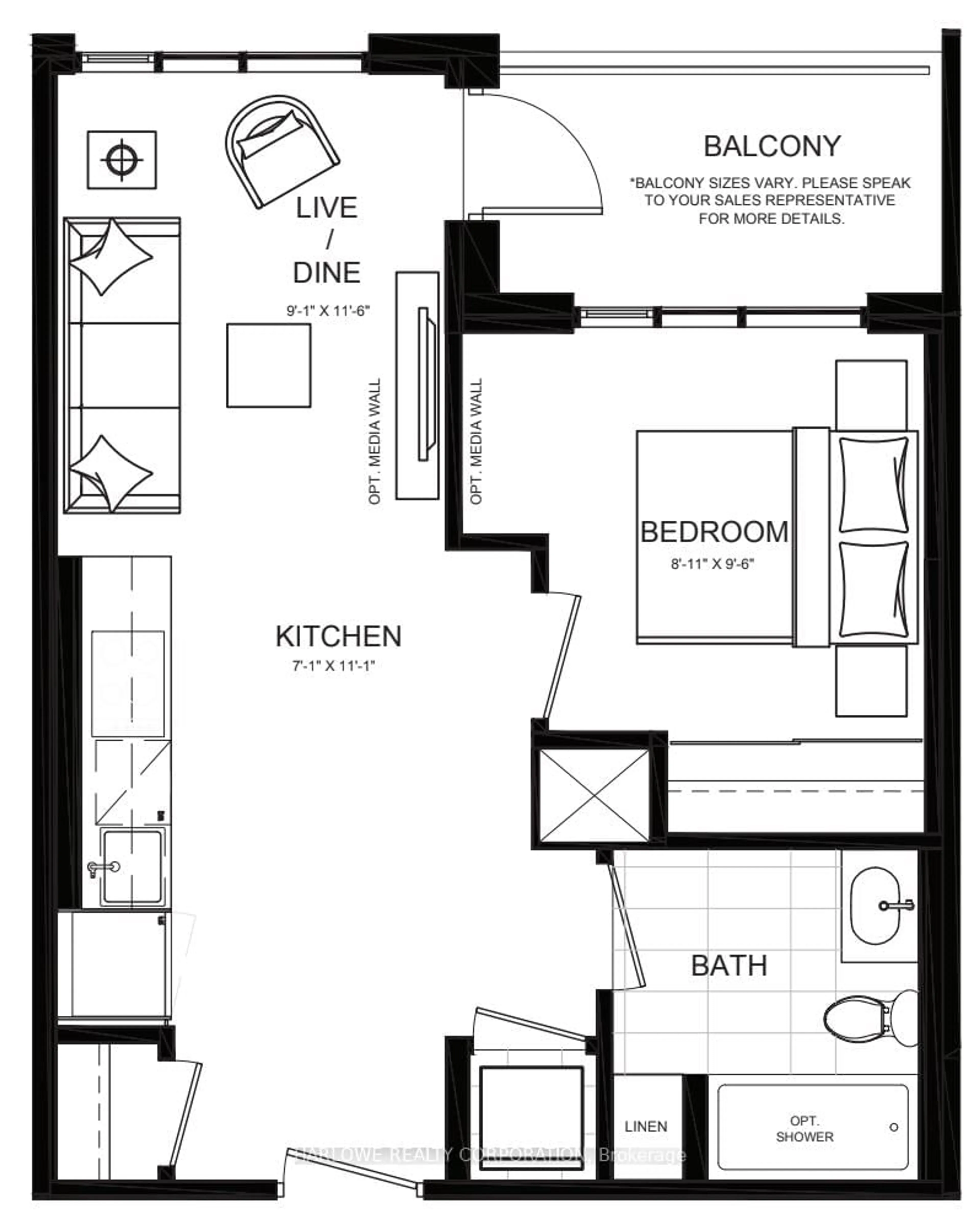 Floor plan for 720 Whitlock Ave #112, Milton Ontario L9E 2B5