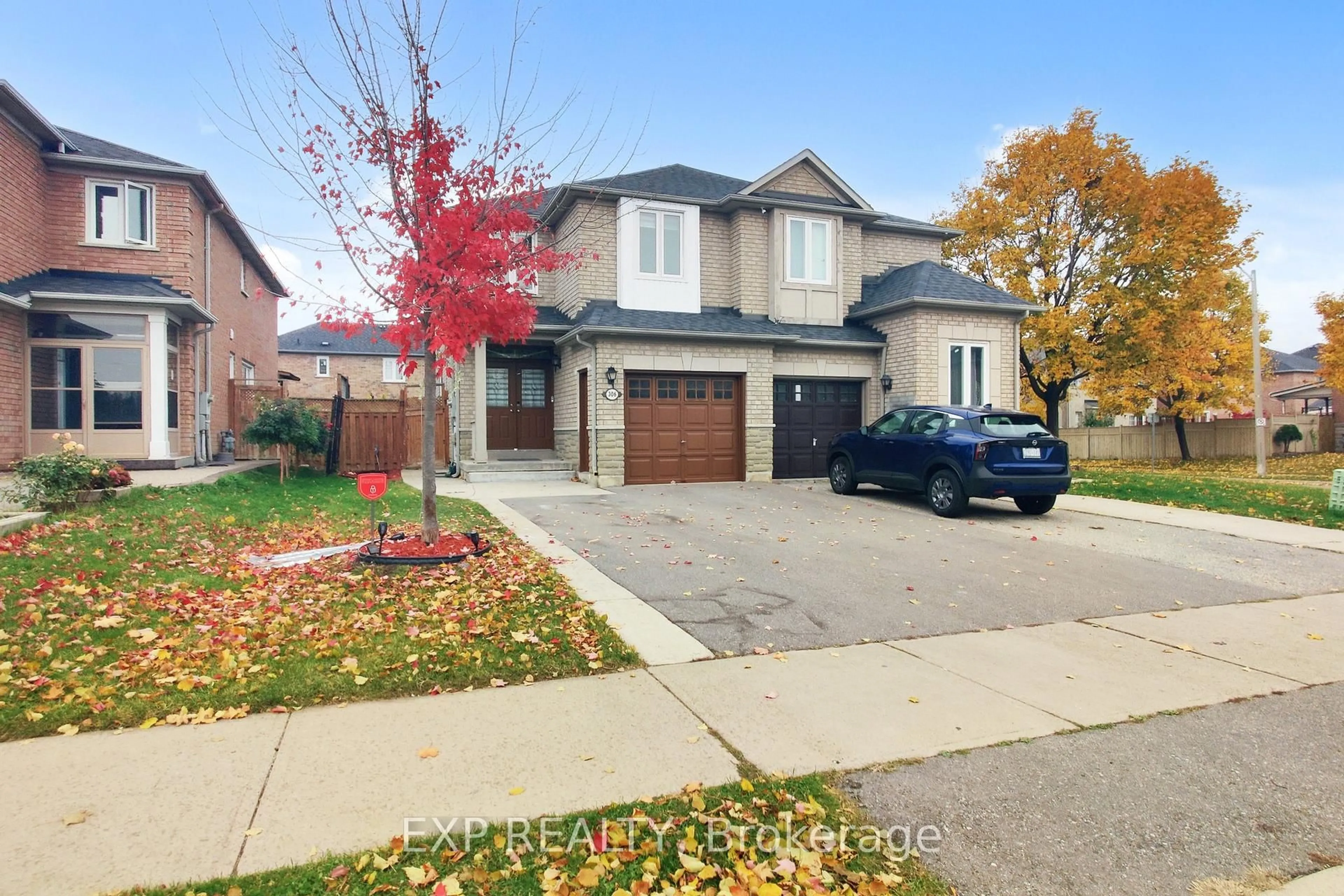 Home with brick exterior material, street for 306 Morningmist St, Brampton Ontario L6R 2B9