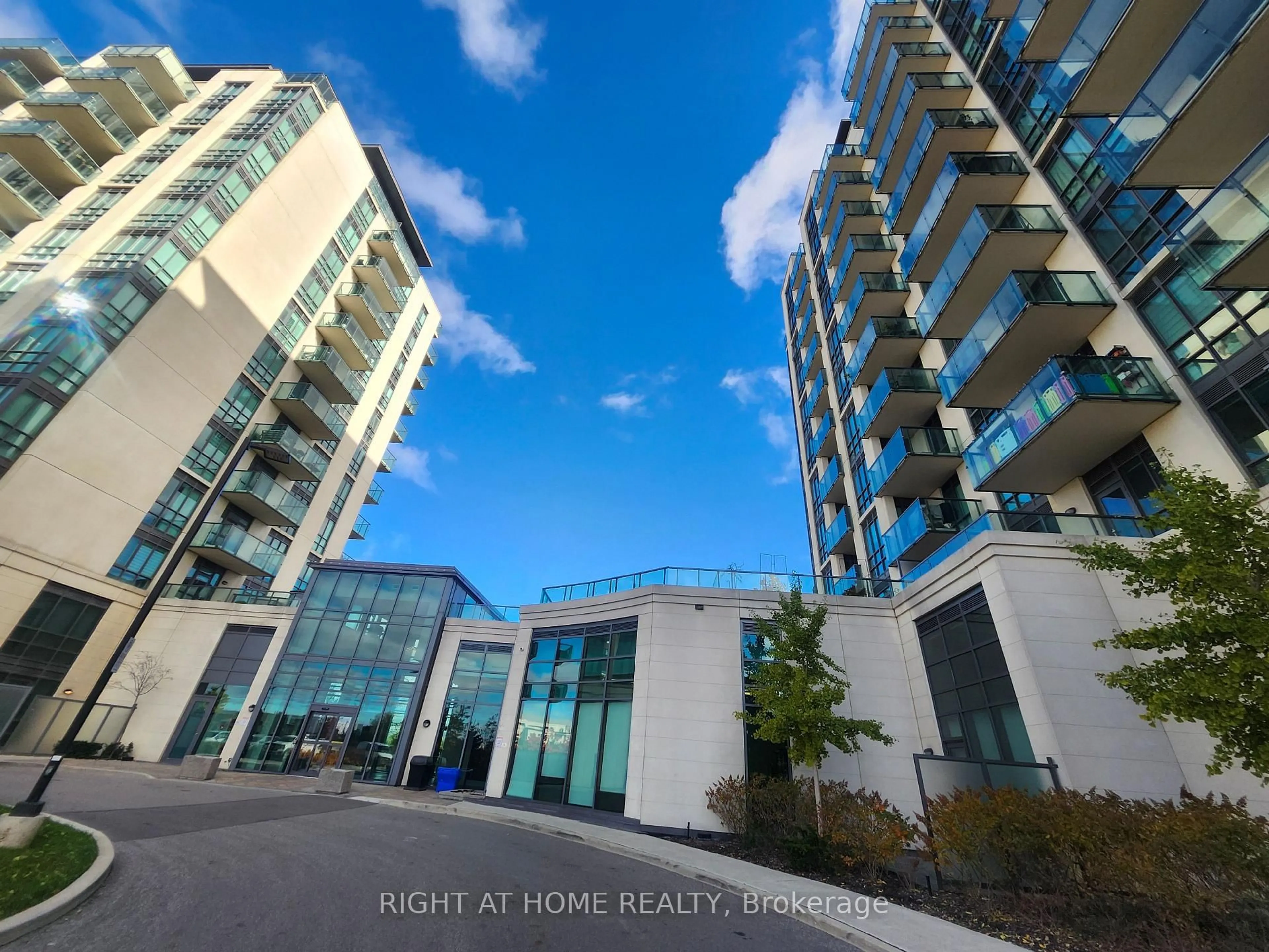 A pic from outside/outdoor area/front of a property/back of a property/a pic from drone, city buildings view from balcony for 65 Yorkland Blvd #109, Brampton Ontario L6P 4M5