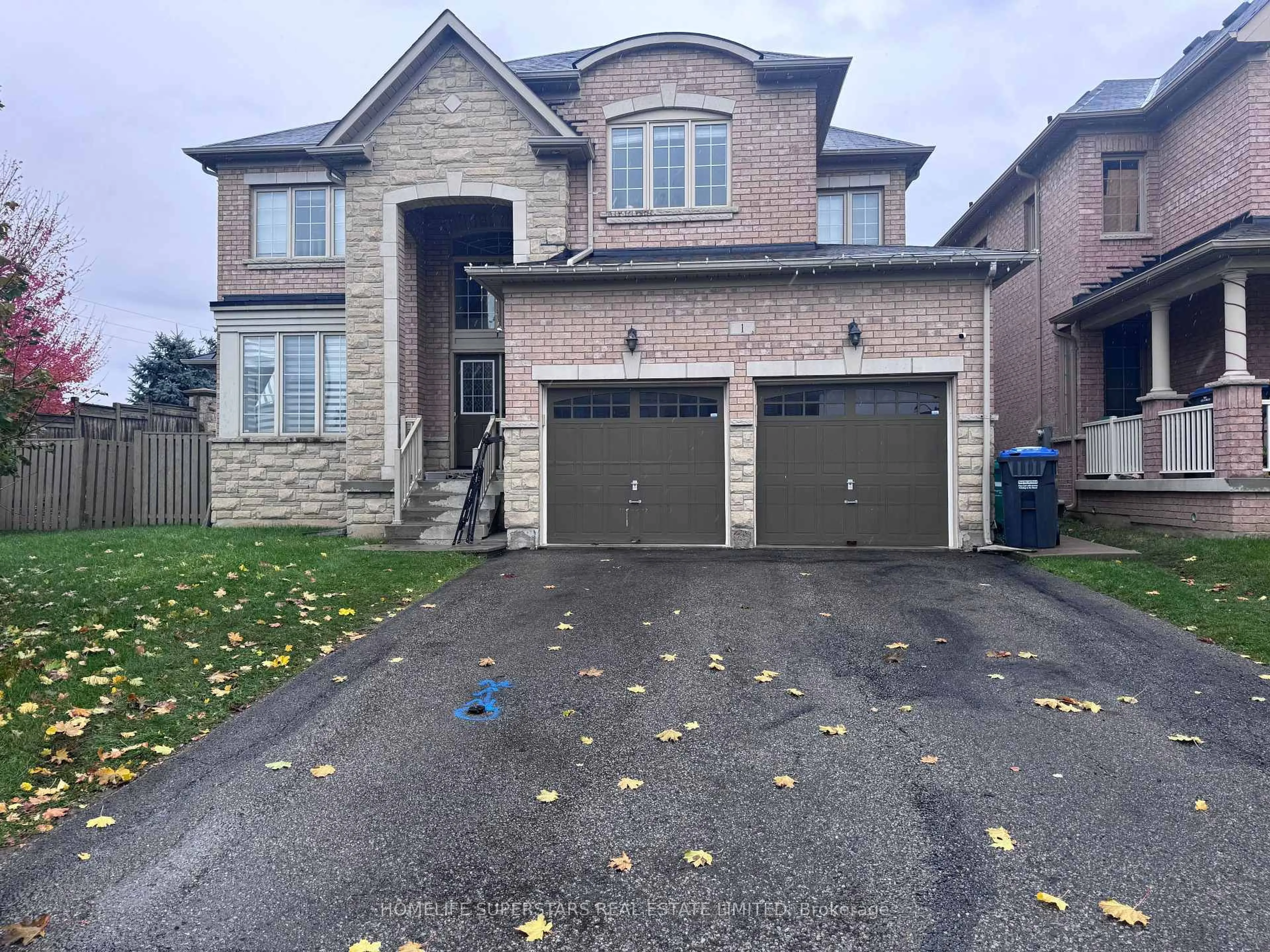 Home with brick exterior material, street for 1 Strathdale Rd, Brampton Ontario L6P 2X6
