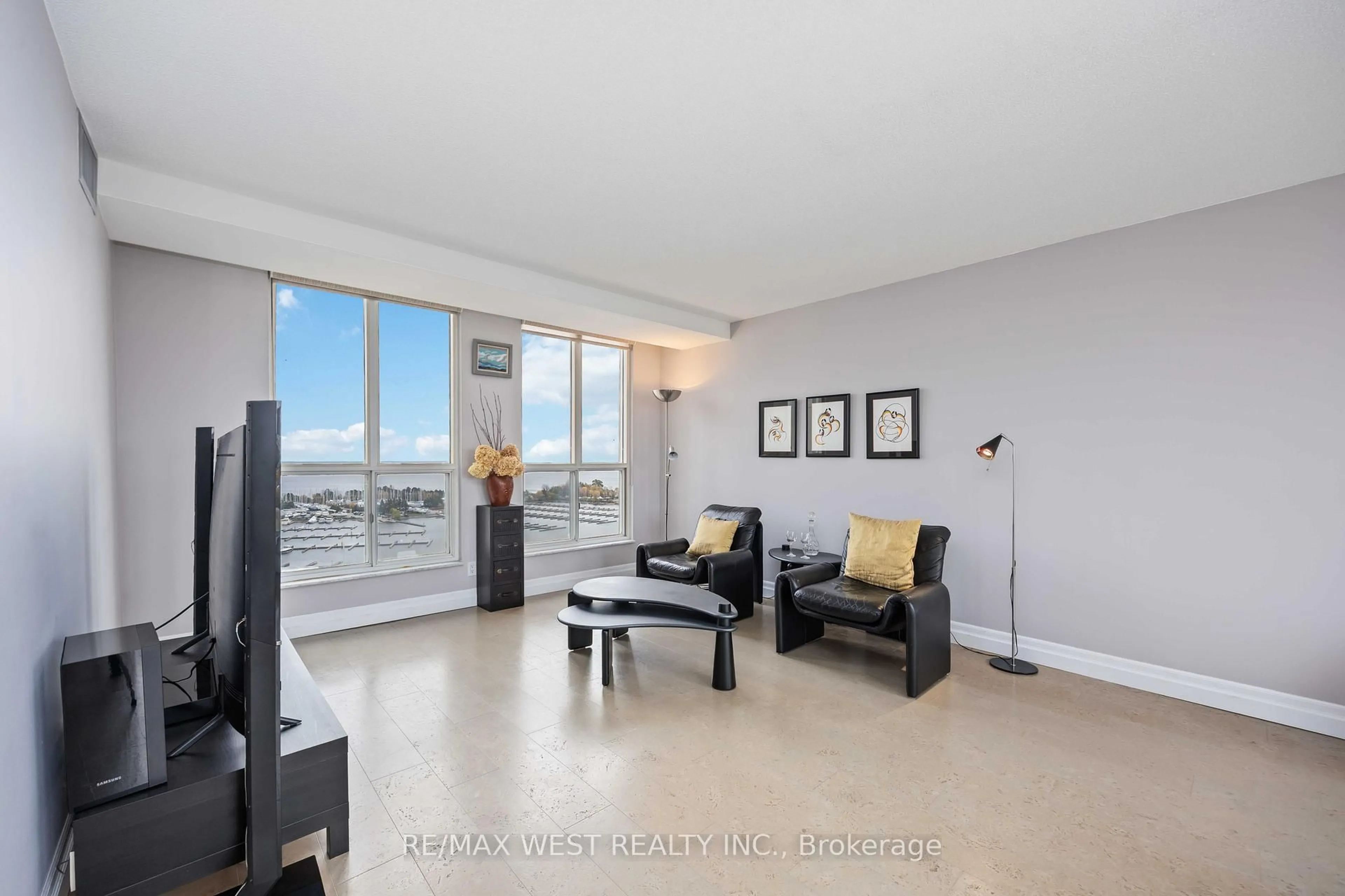 Living room with furniture, unknown for 2285 Lake Shore Blvd #1608, Toronto Ontario M8V 3X9