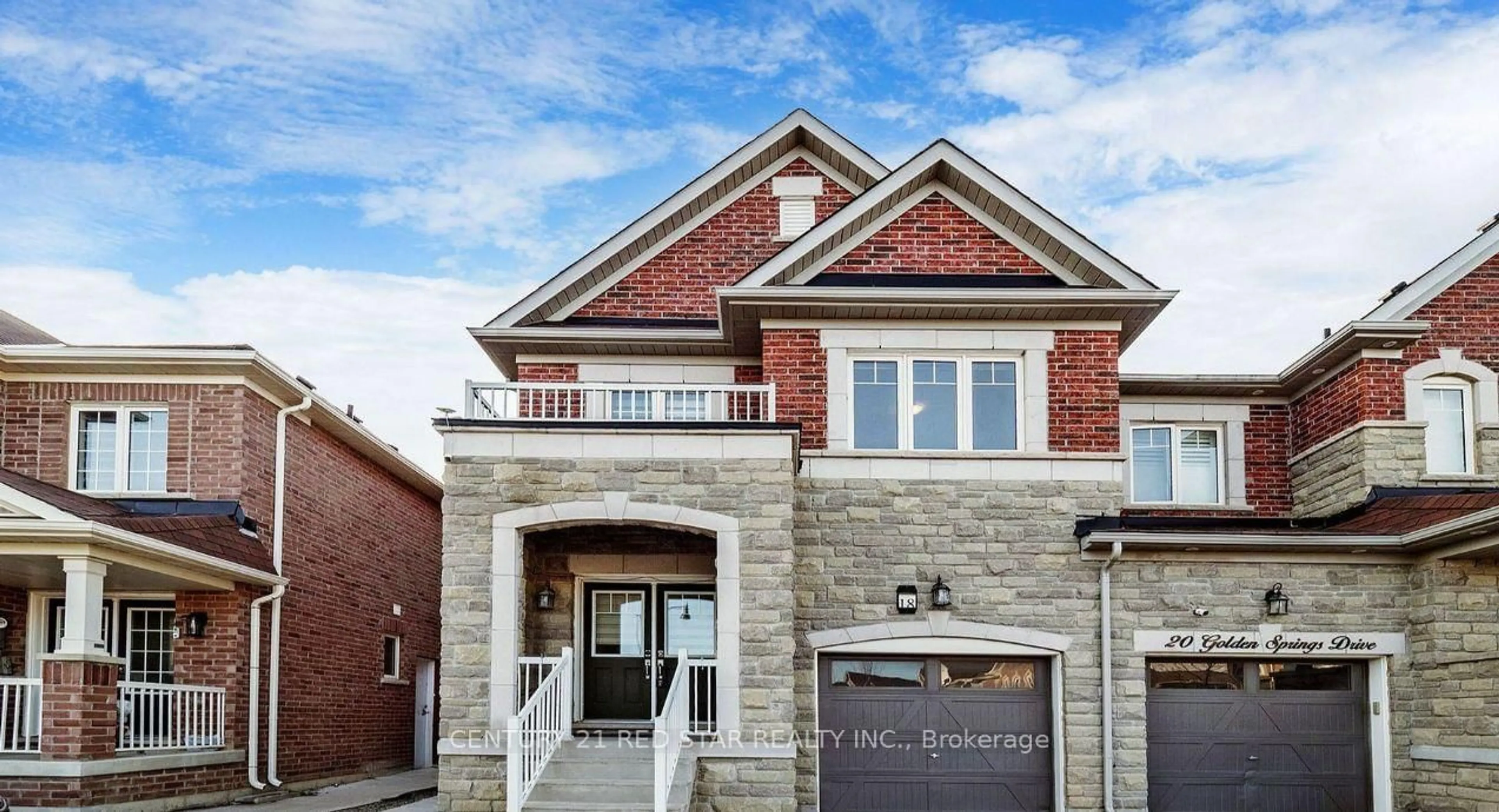 Home with brick exterior material, street for 18 Golden Springs Dr, Brampton Ontario L7A 4N4