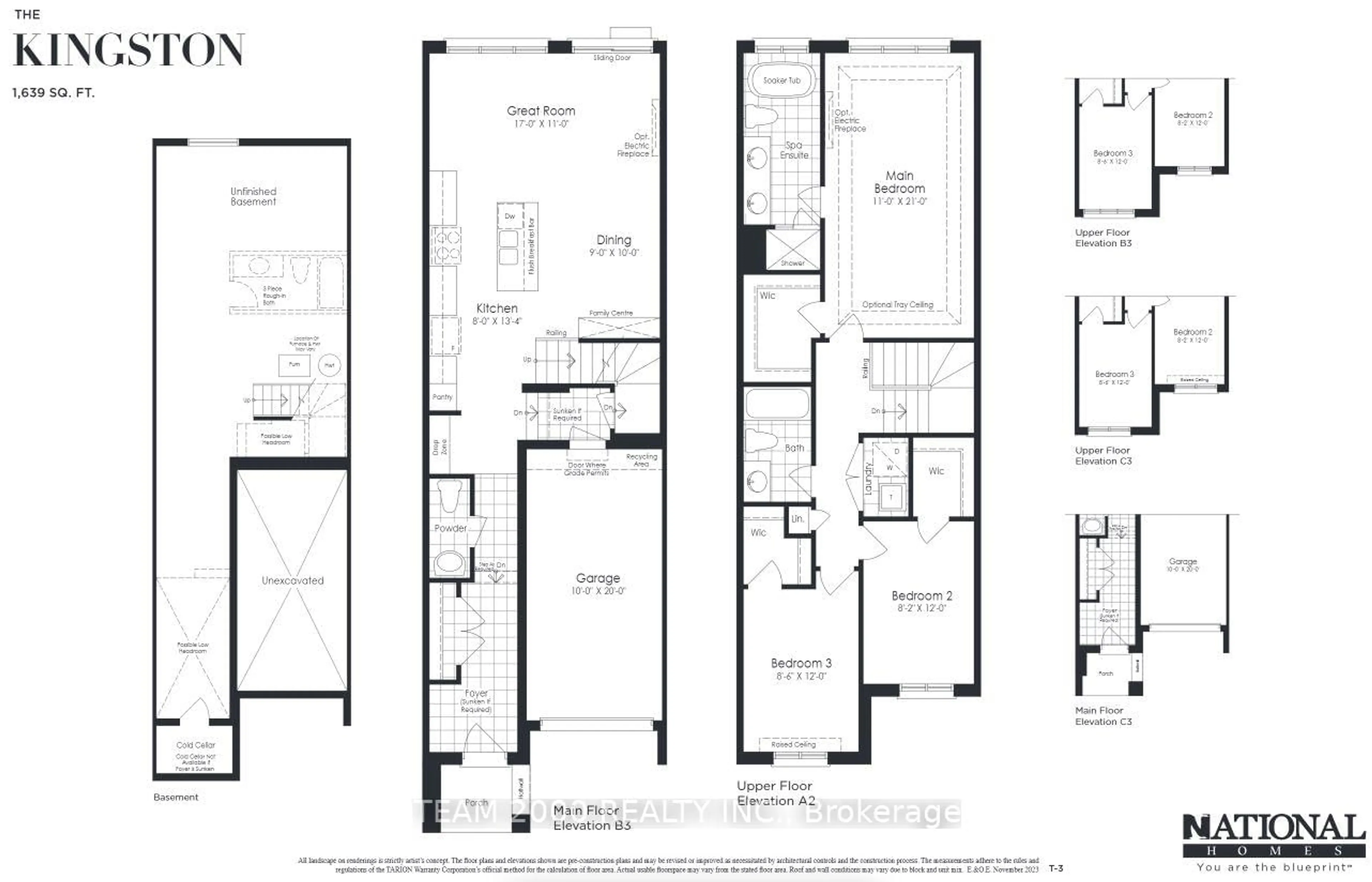 Floor plan for 1382 Blueprint Common, Burlington Ontario L7P 0V8