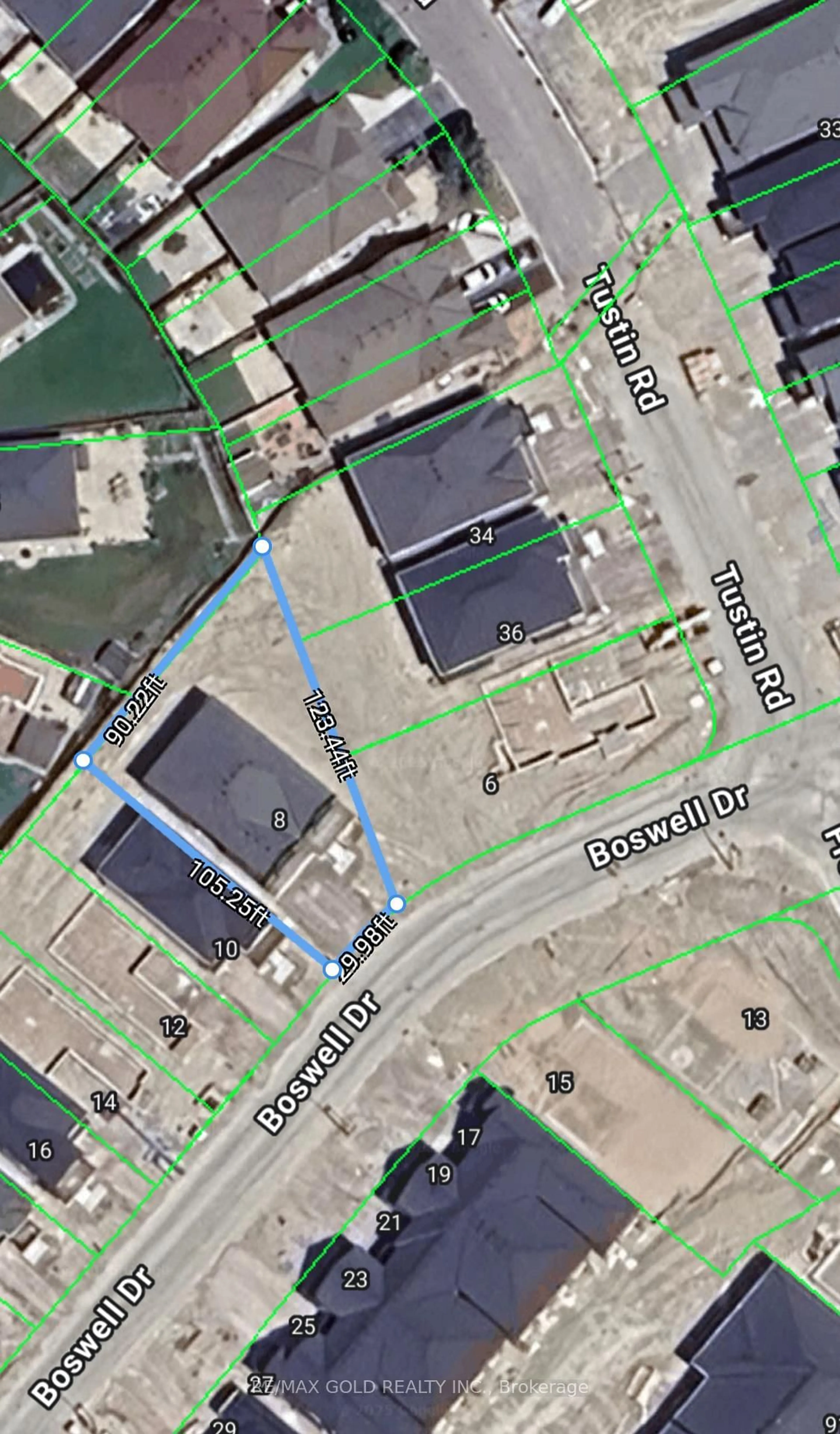 Picture of a map for 8 Boswell Dr, Brampton Ontario L6P 4R7