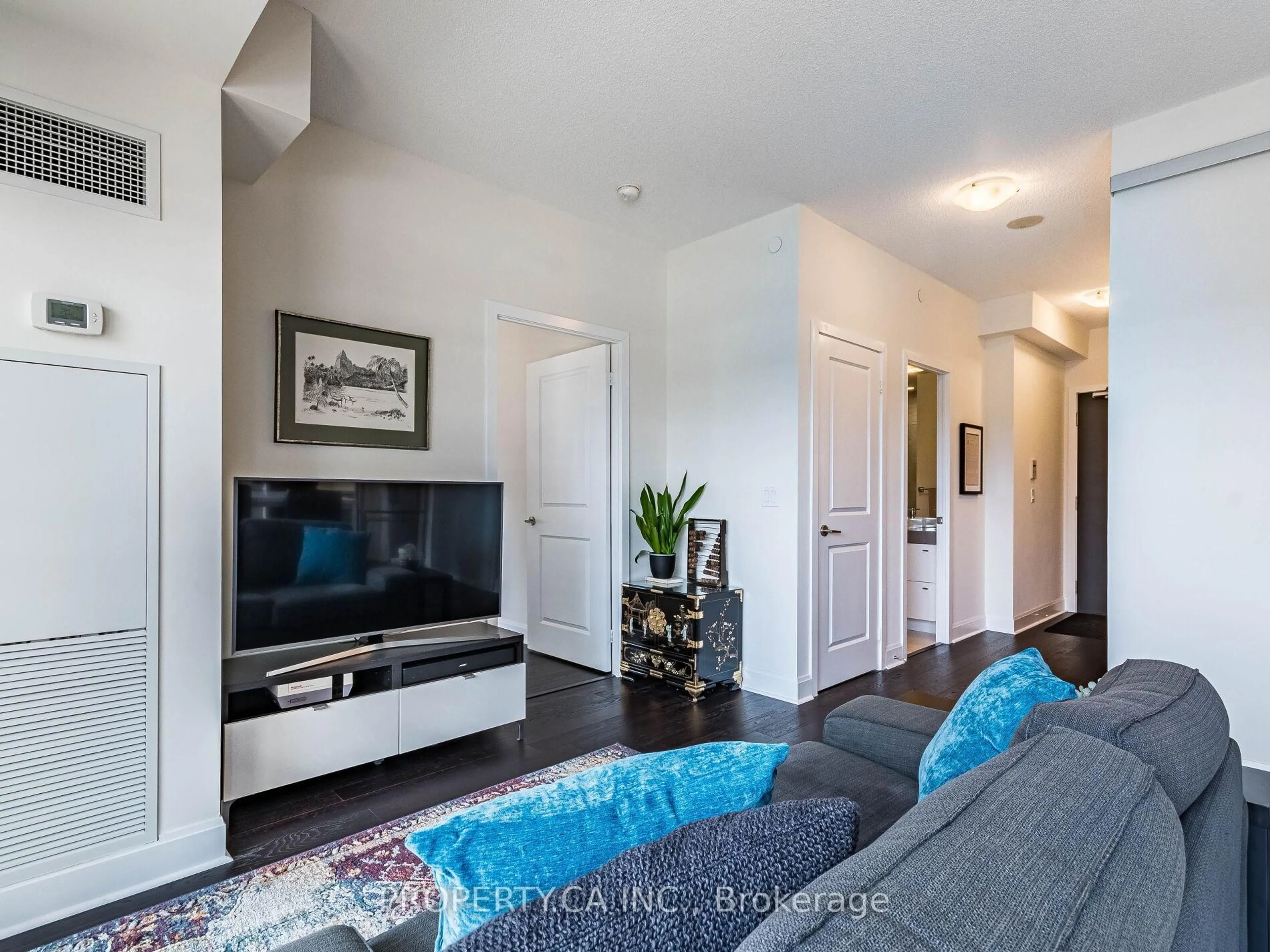 Living room with furniture, unknown for 33 Shore Breeze Dr #511, Toronto Ontario M8V 0G1