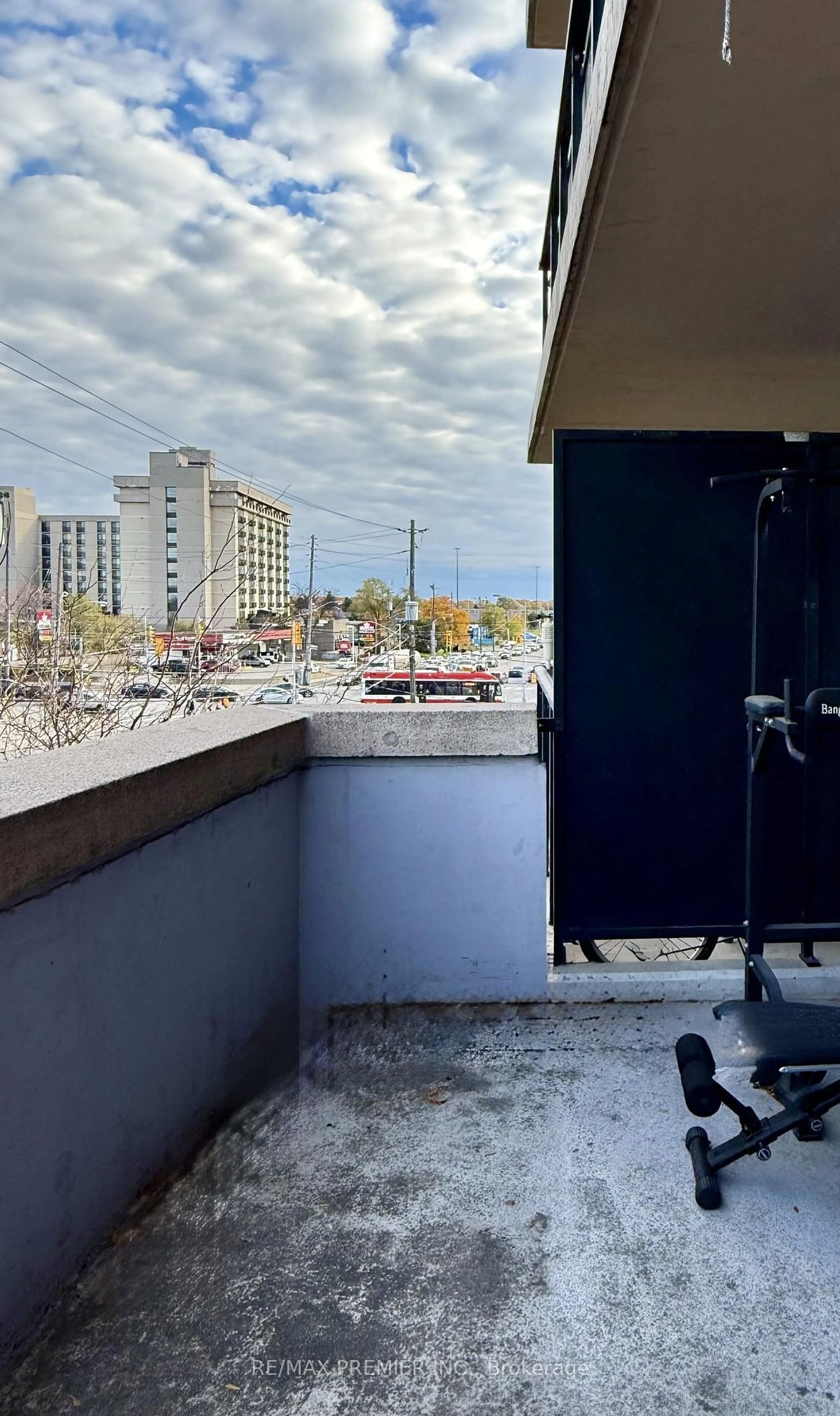 Balcony in the apartment, city buildings view from balcony for 2772 Keele St #306, Toronto Ontario M3H 0A3