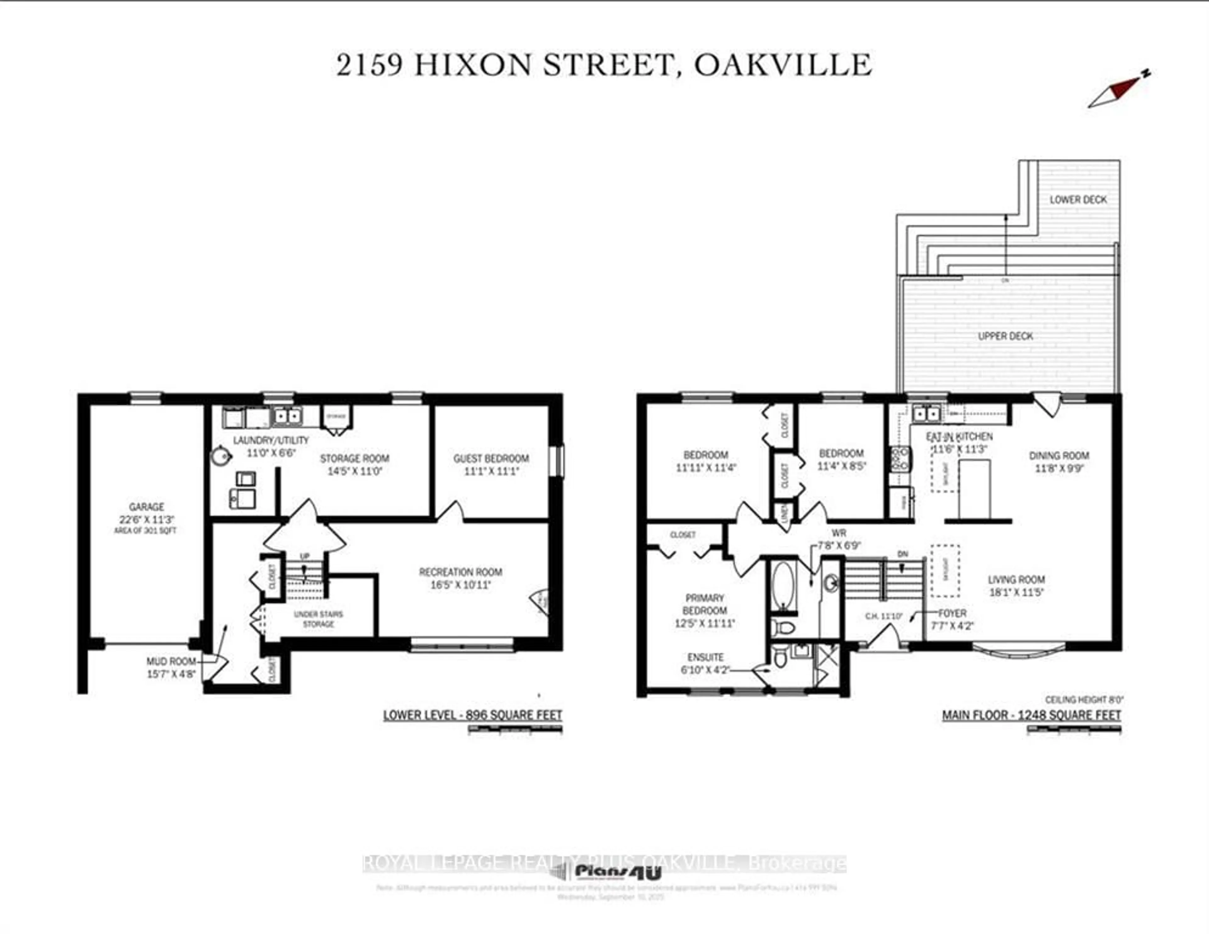 Floor plan for 2159 Hixon St, Oakville Ontario L6L 1T5