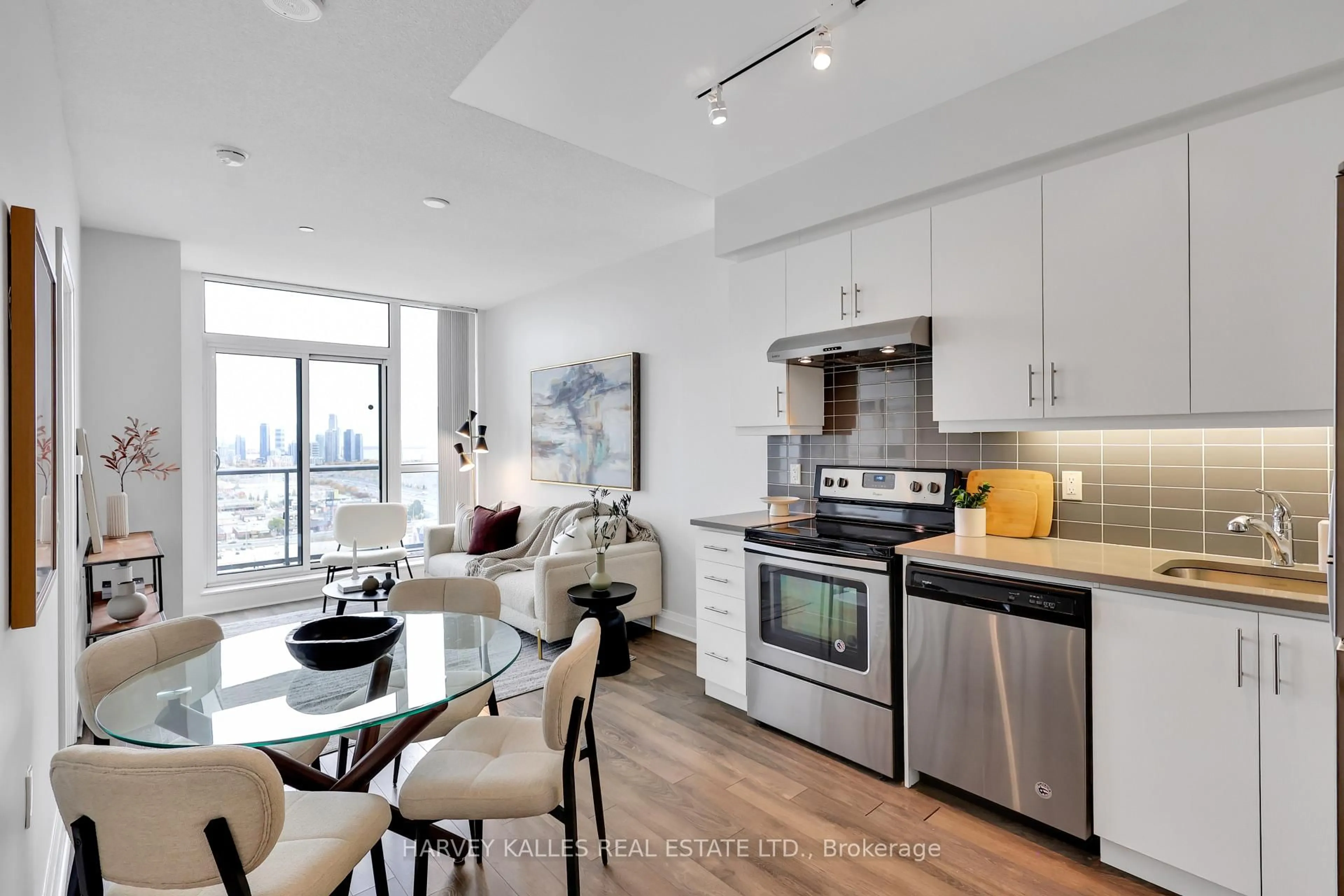 Open concept kitchen, unknown for 17 Zorra St #2204, Toronto Ontario M8Z 0C8