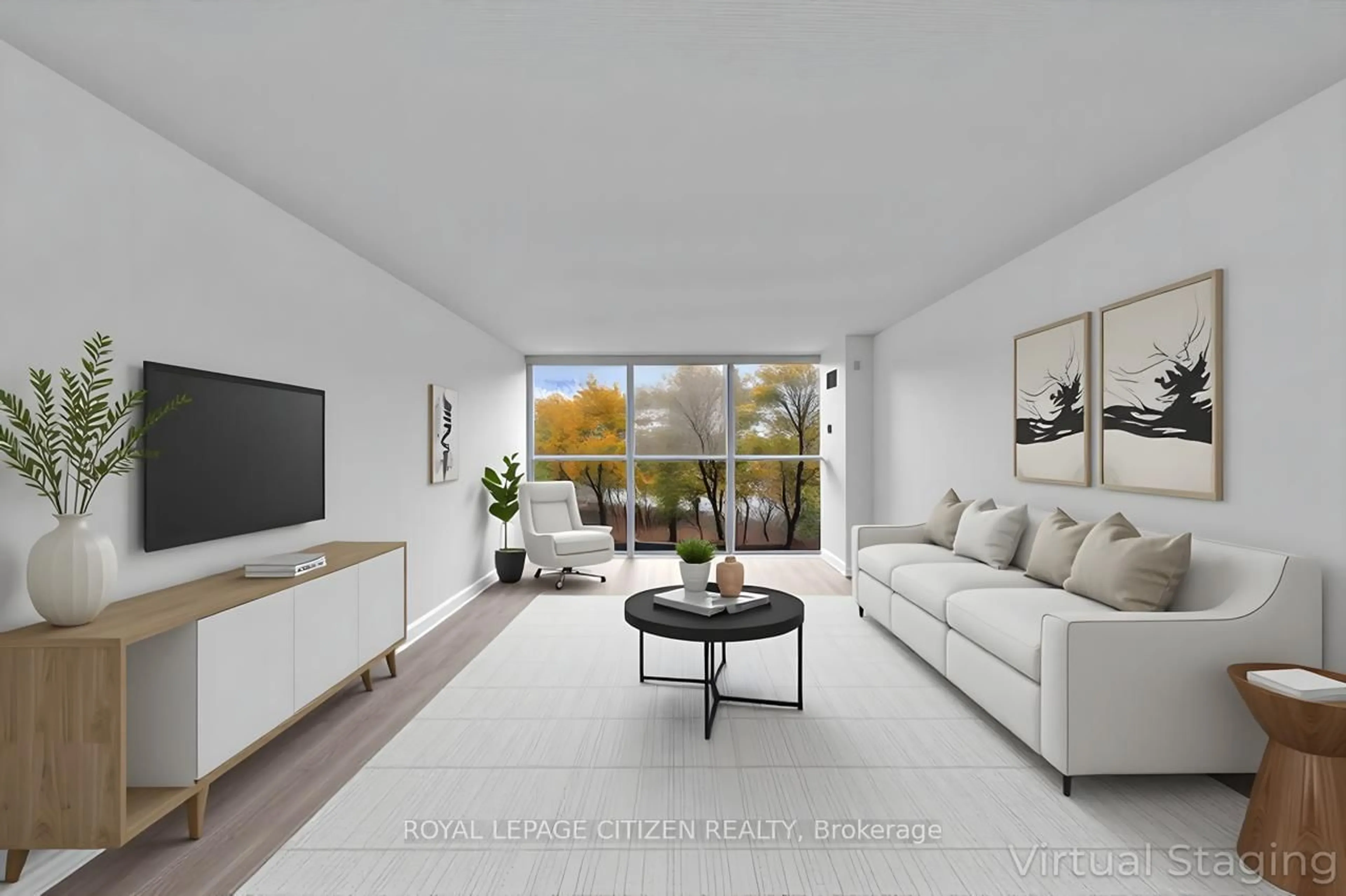 Living room with furniture, unknown for 4205 Shipp Dr #301, Mississauga Ontario L4Z 2Y9