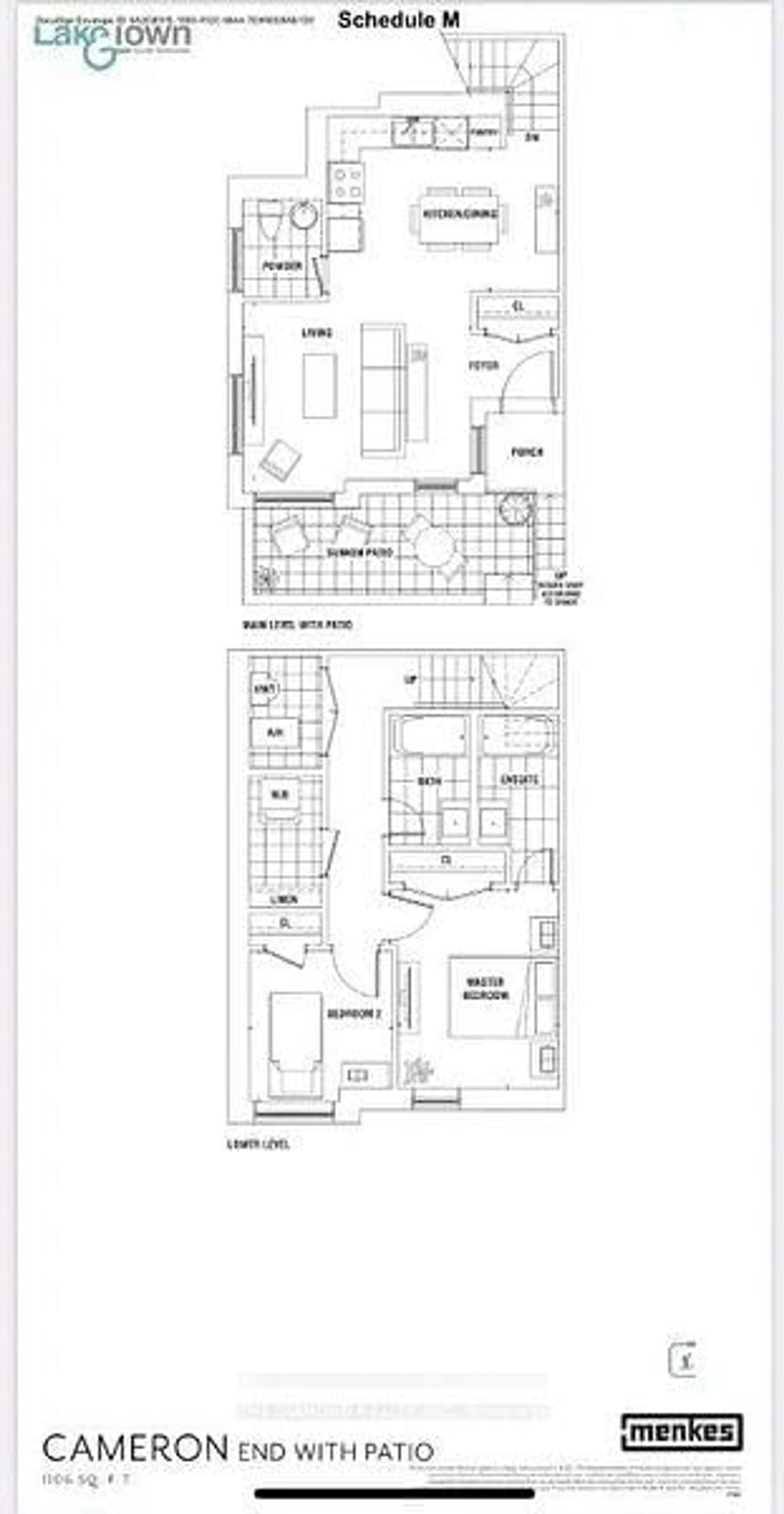 Floor plan for 40 William Jackson Way #128, Toronto Ontario M8V 0J7