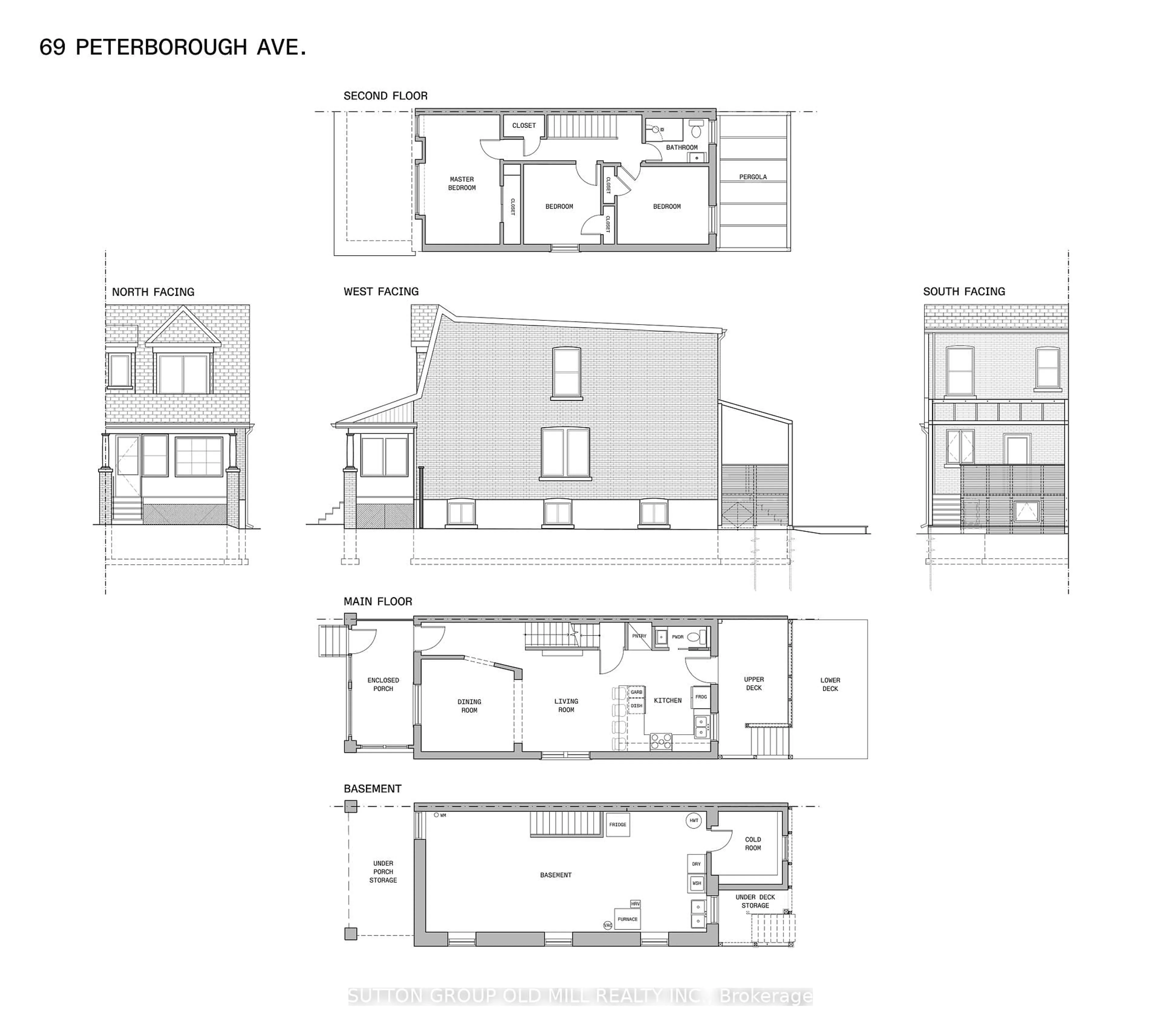 Floor plan for 69 Peterborough Ave, Toronto Ontario M6H 2L2