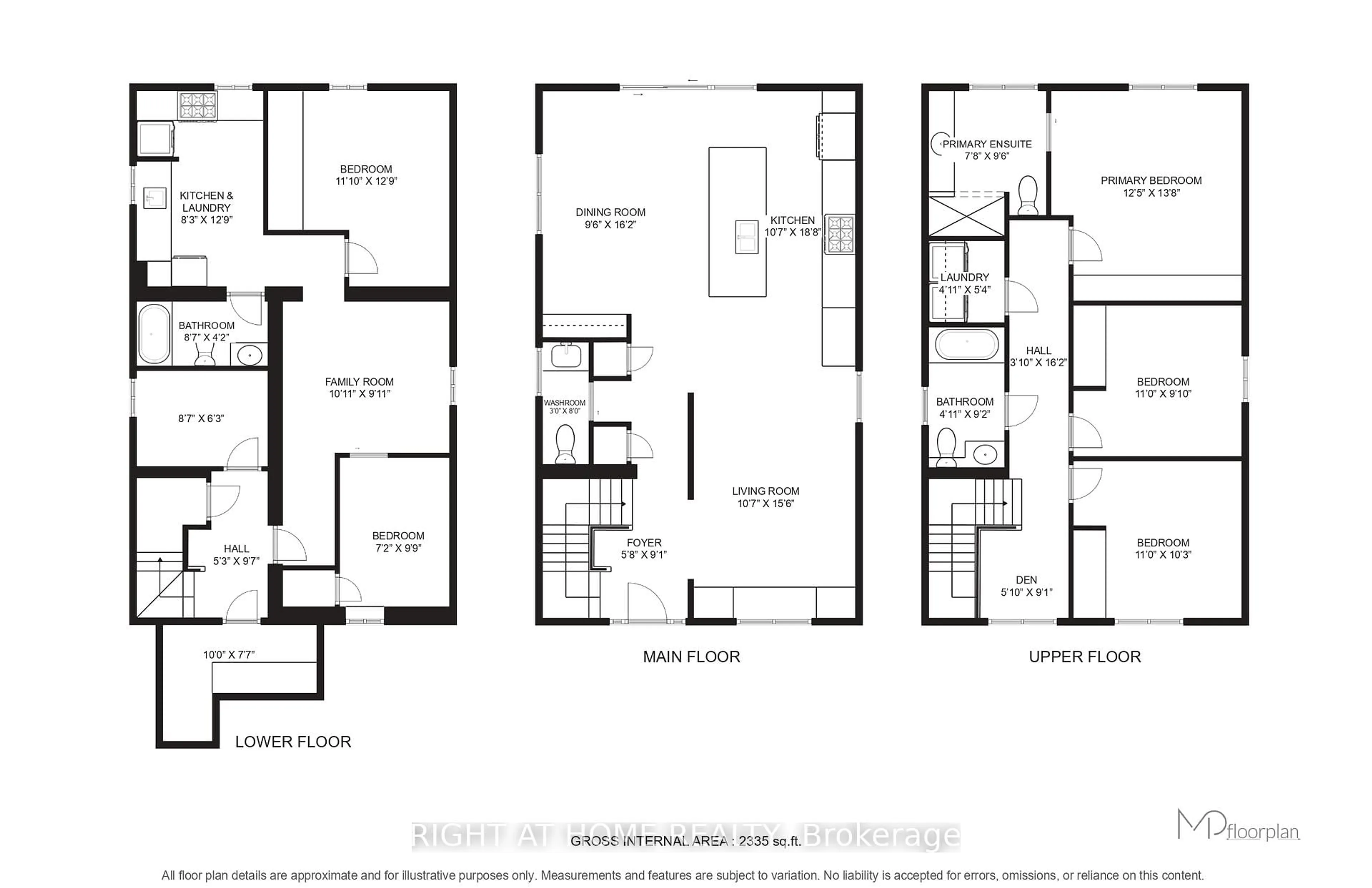 Floor plan for 28 Forty First St, Toronto Ontario M8W 3N6