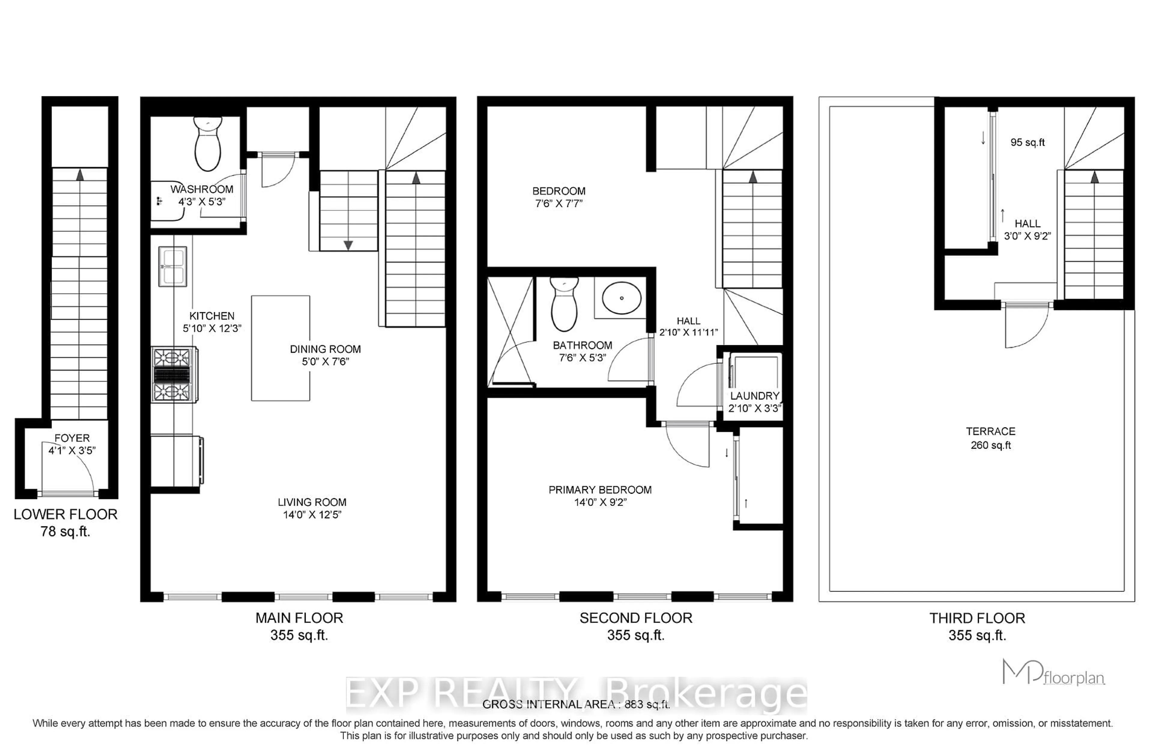 Floor plan for 867 Wilson Ave #2A, Toronto Ontario M3K 0A4