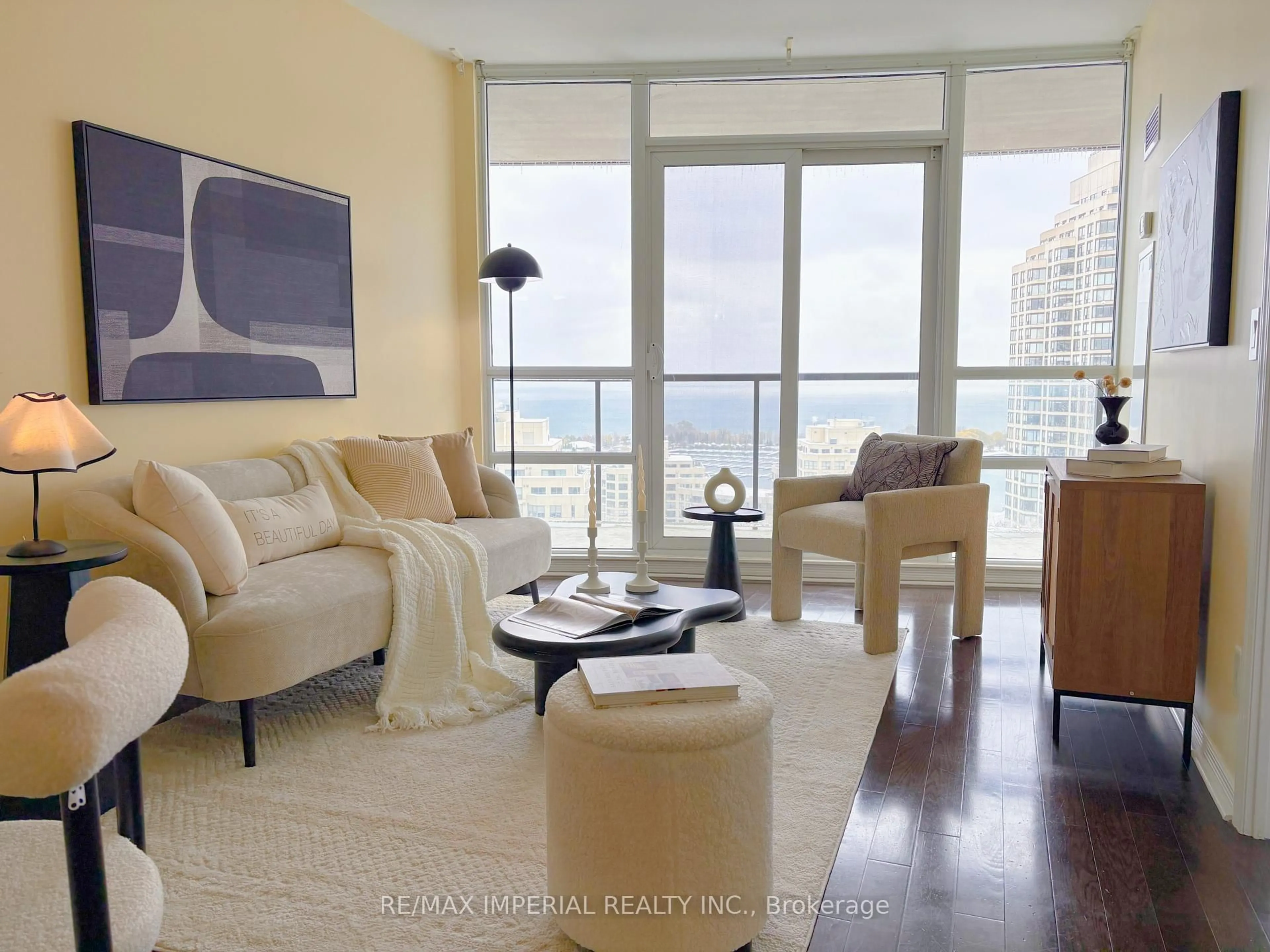 Living room with furniture, unknown for 15 legion Rd #2001, Toronto Ontario M8V 0A9