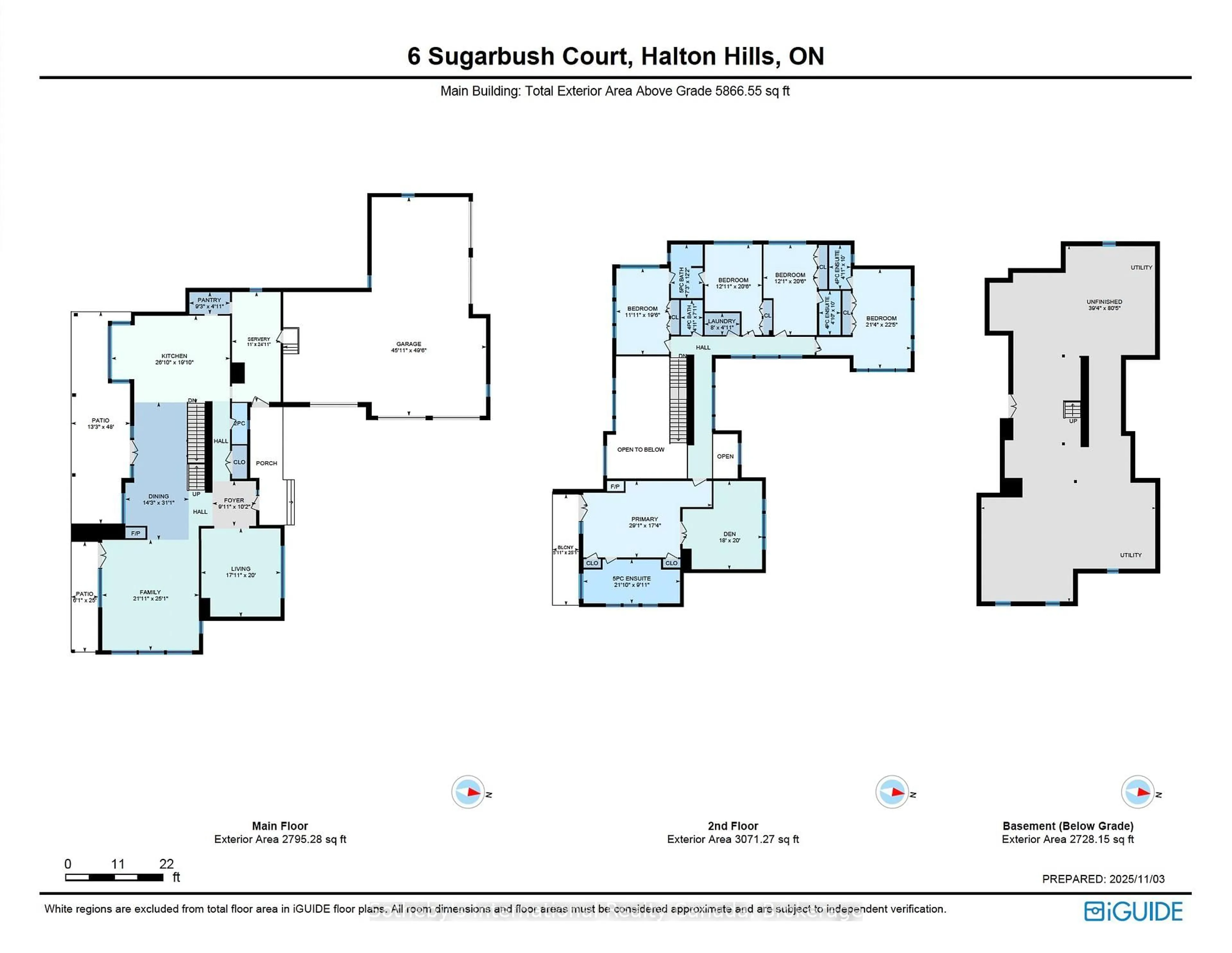 Floor plan for 6 Sugarbush Crt, Halton Hills Ontario L7G 4S7