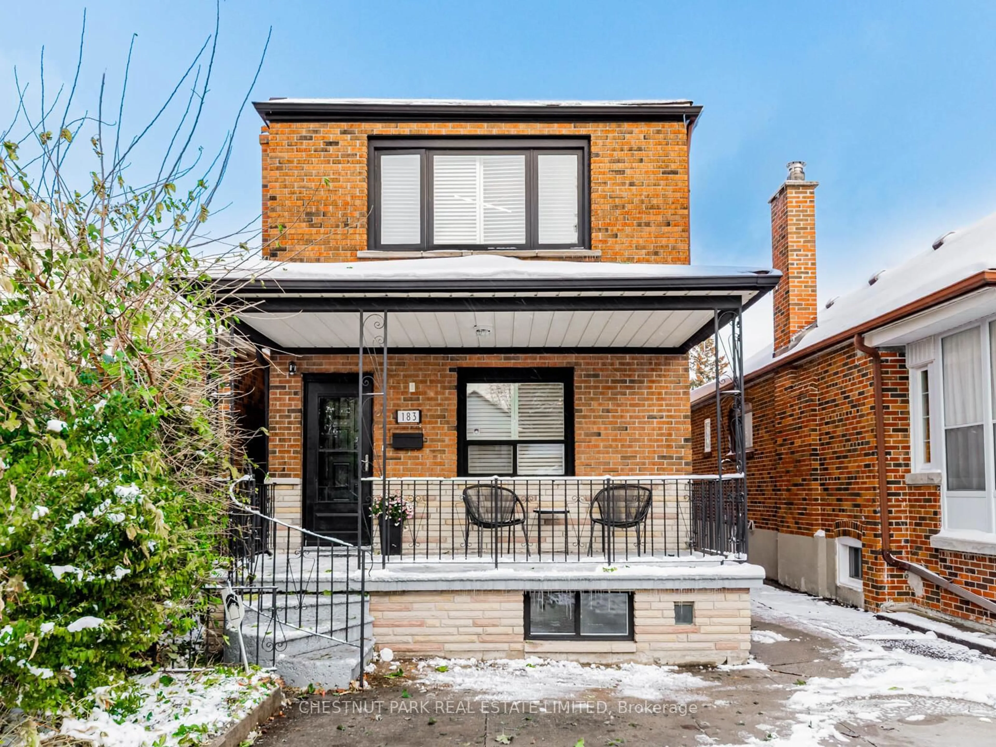 Home with brick exterior material, street for 183 Locksley Ave, Toronto Ontario M6B 3N8