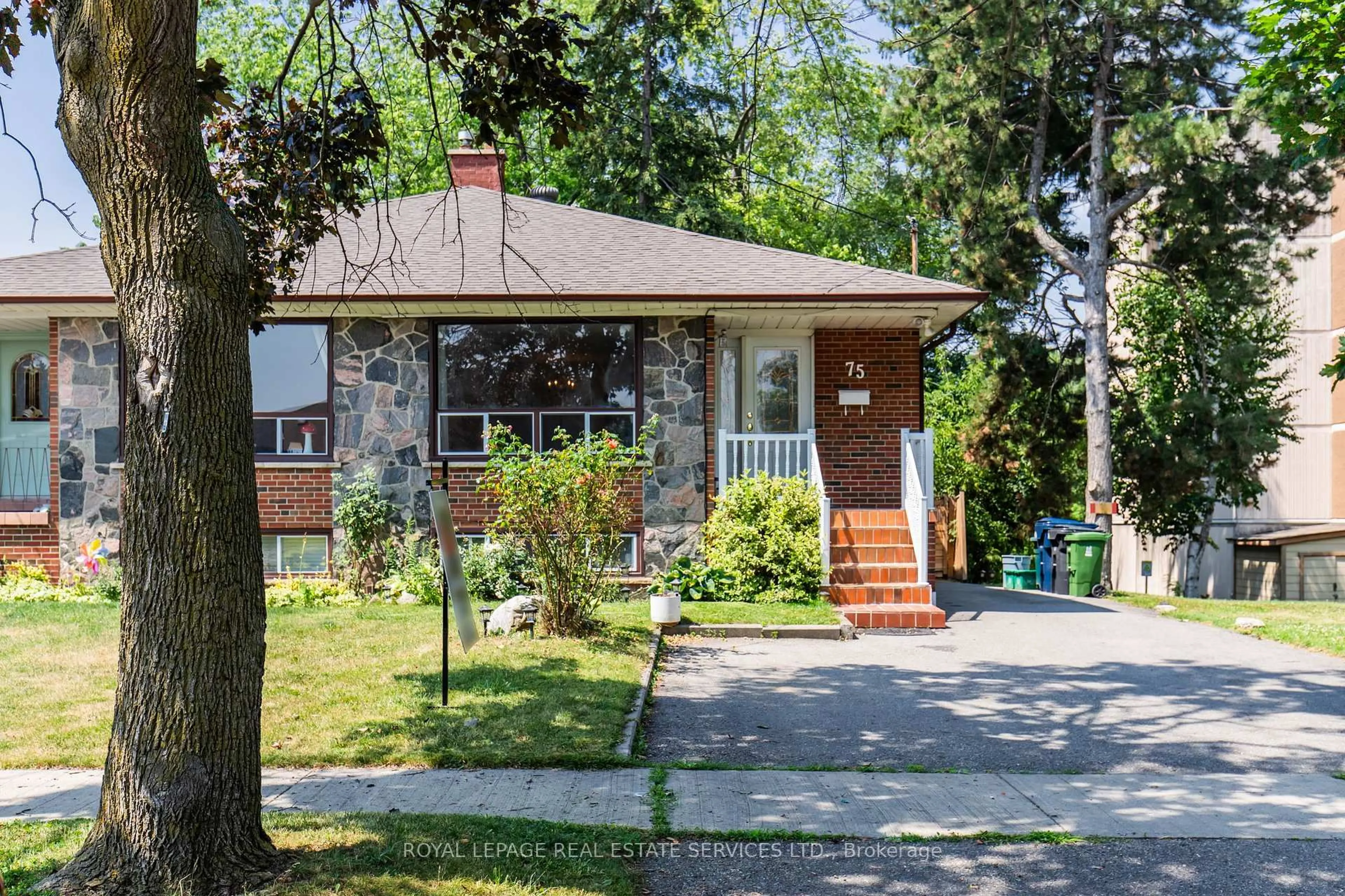 Home with brick exterior material, street for 75 Upwood Ave, Toronto Ontario M6L 3A4