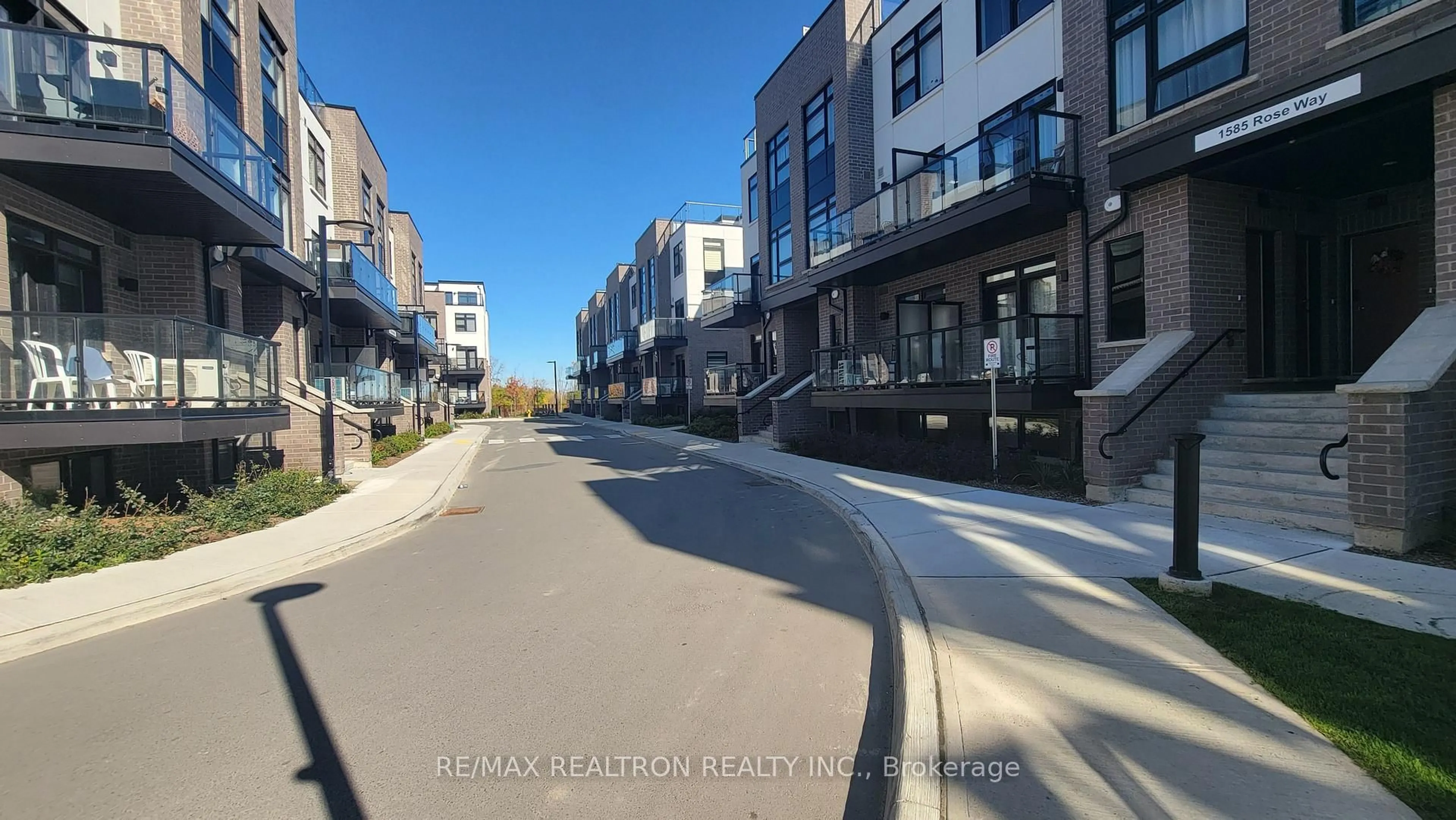 A pic from outside/outdoor area/front of a property/back of a property/a pic from drone, street for 1589 Rose Way #110, Milton Ontario L9E 1N4