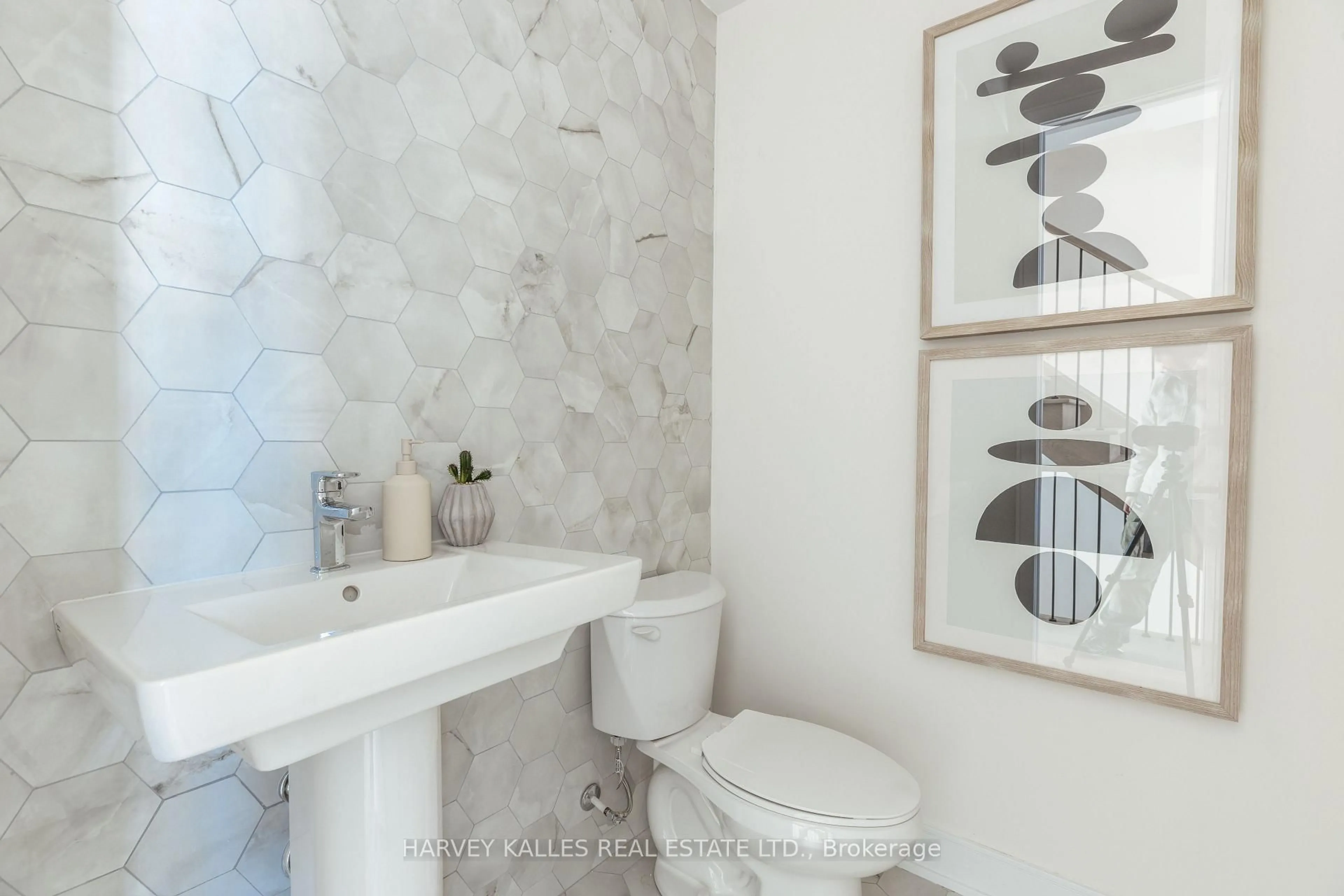 Contemporary bathroom, ceramic/tile floor for 23 Innes Ave, Toronto Ontario M6E 0B2