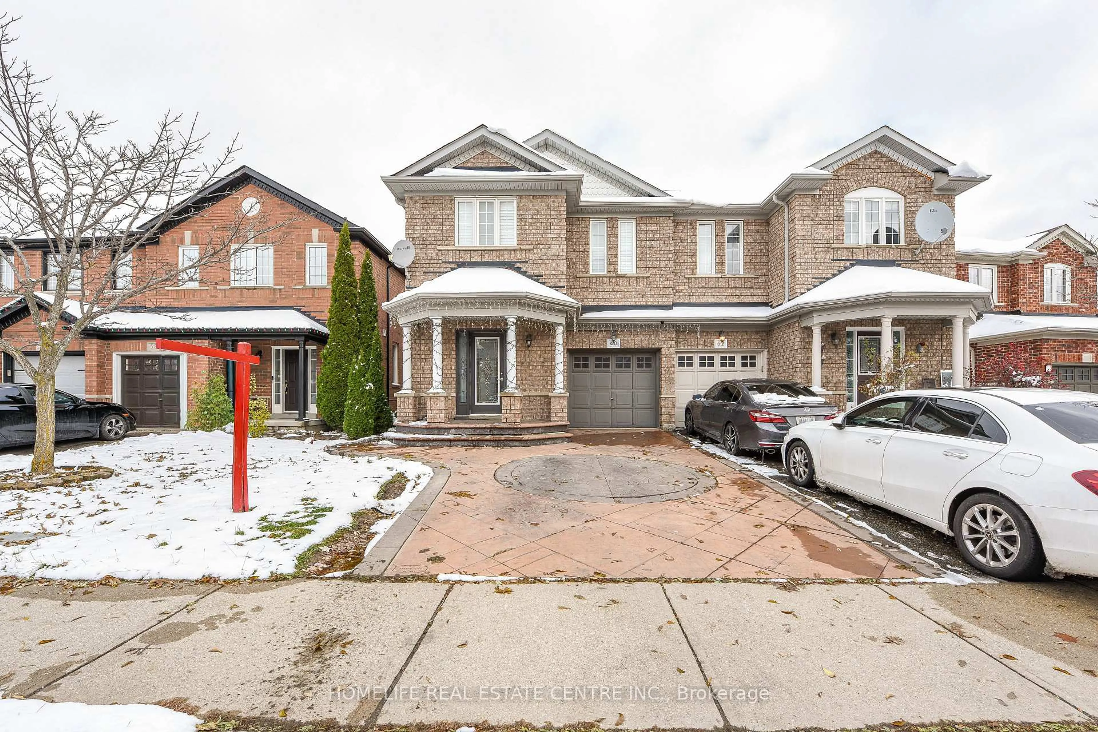 Home with brick exterior material, street for 60 Ferncastle Cres, Brampton Ontario L7A 3P3