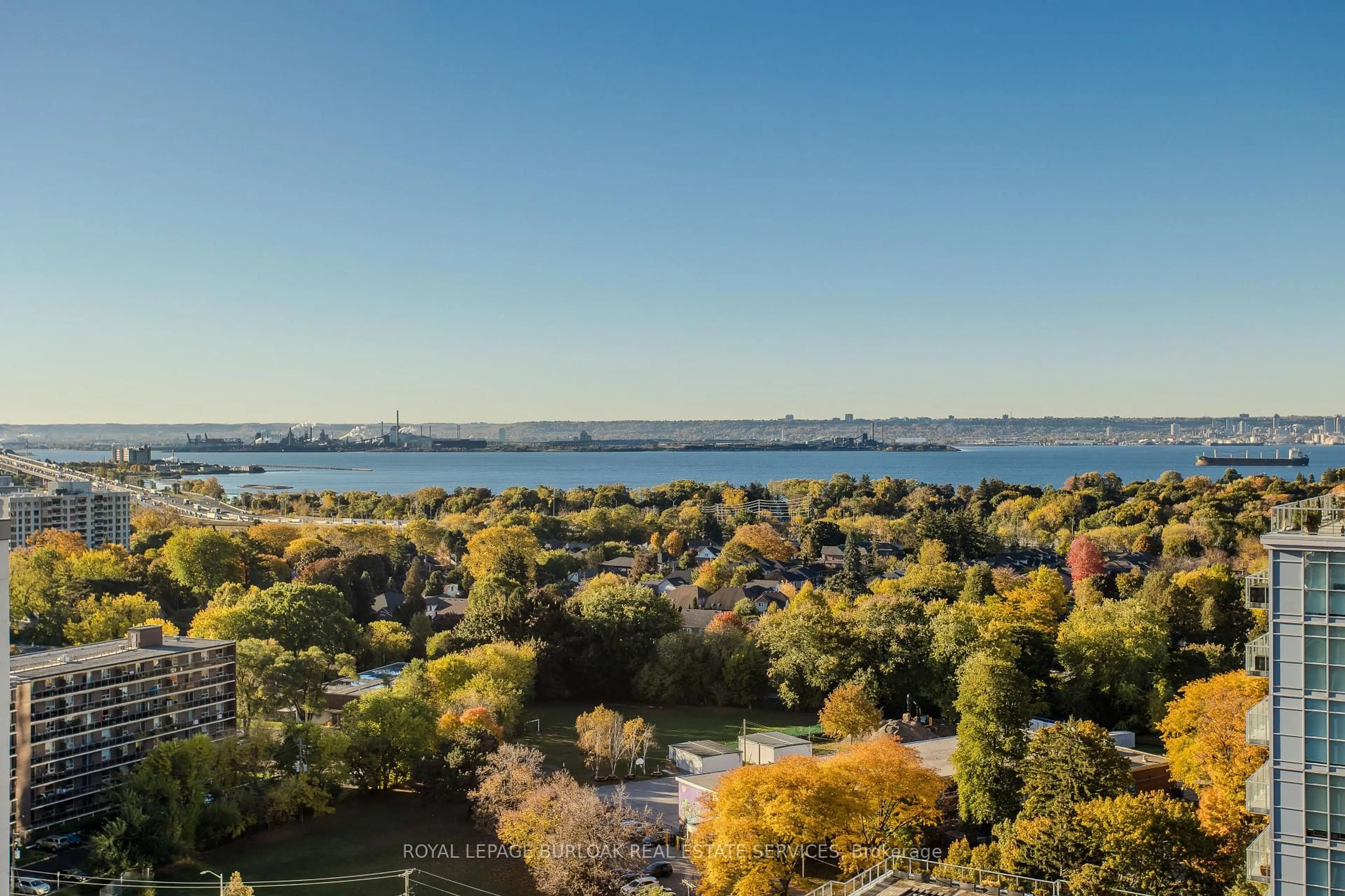 A pic from outside/outdoor area/front of a property/back of a property/a pic from drone, water/lake/river/ocean view for 1270 Maple Crossing Blvd #PH2, Burlington Ontario L7S 2J3