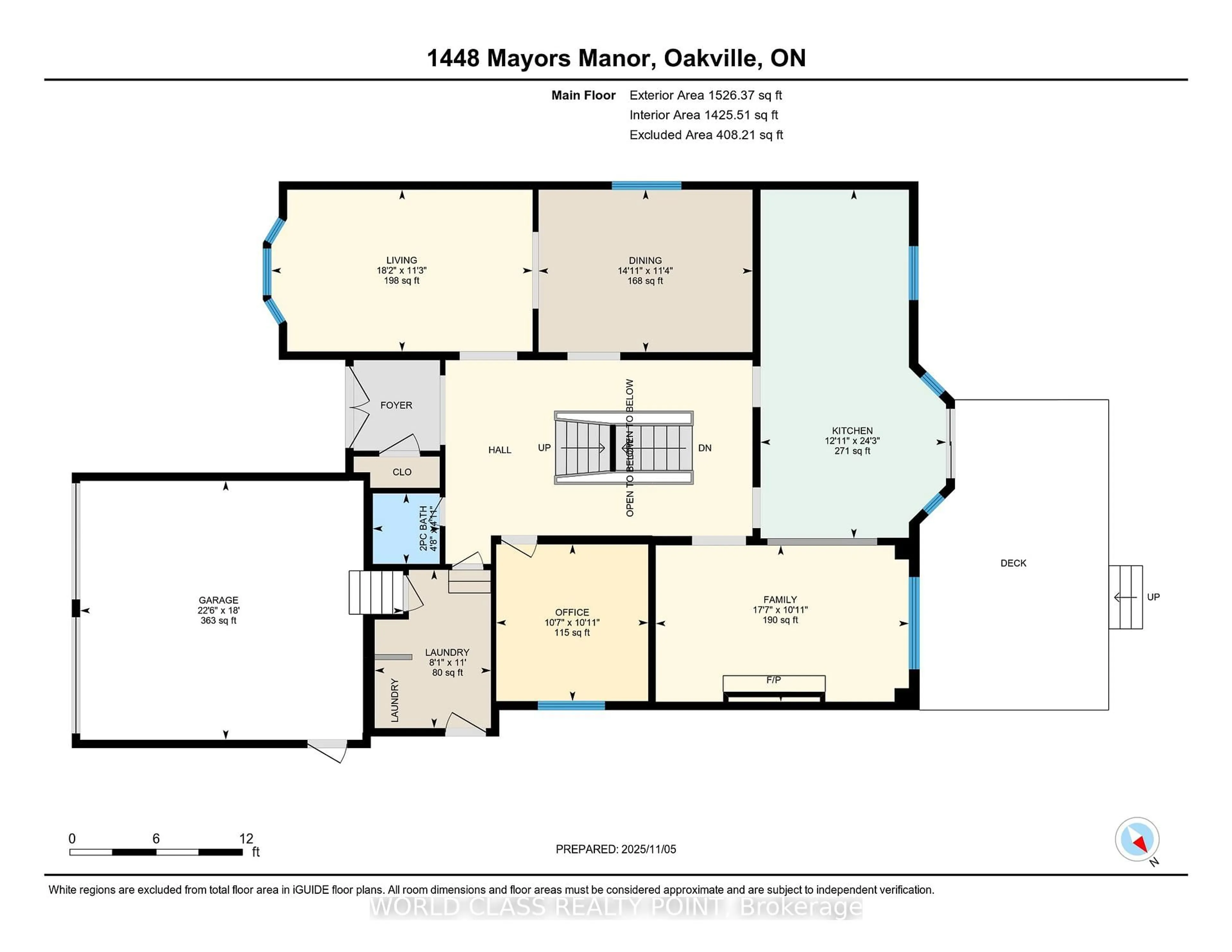 Floor plan for 1448 Mayors Manr, Oakville Ontario L6M 3B1