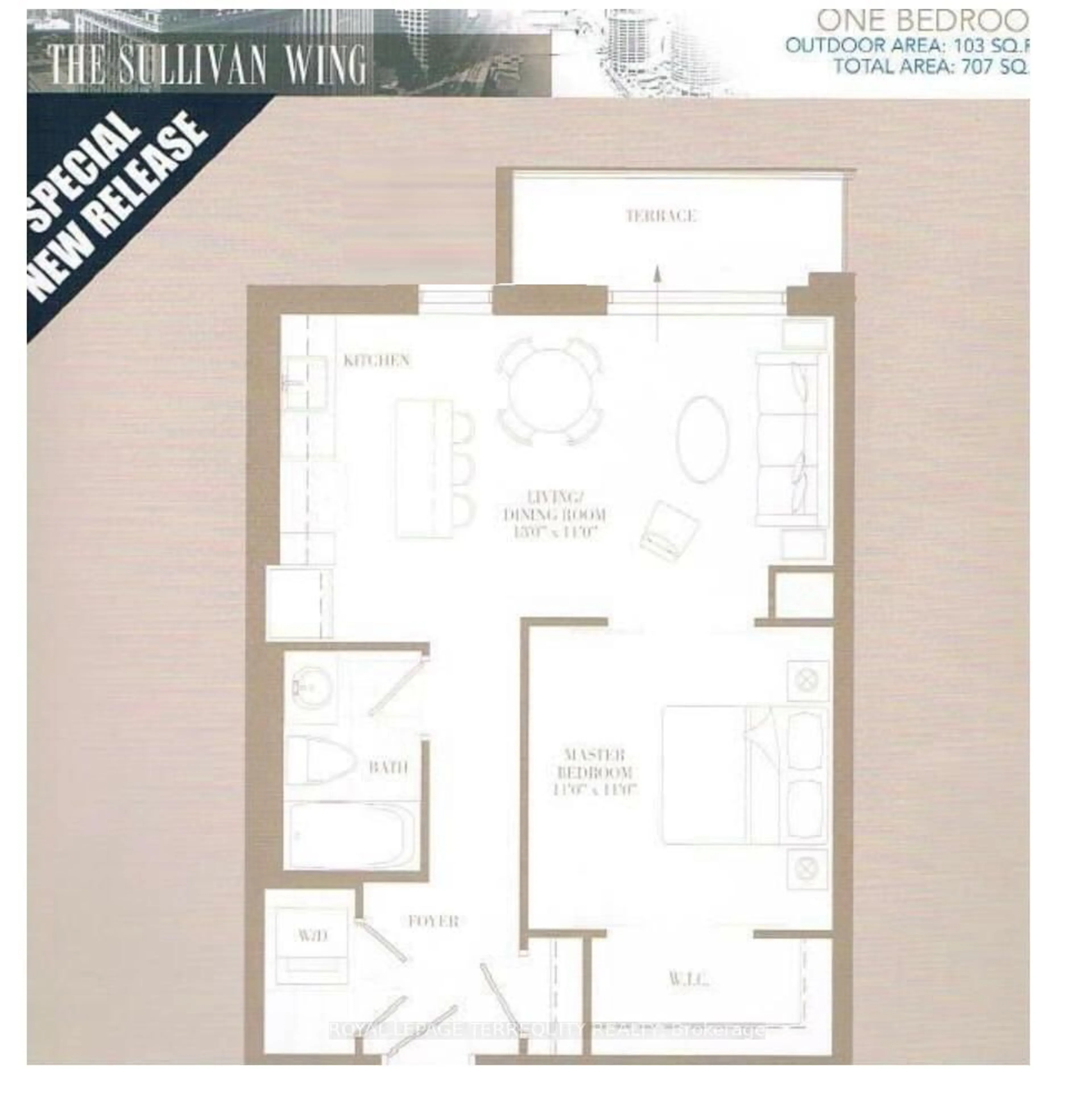 Floor plan for 385 Prince Of Wales St #406, Mississauga Ontario L5B 0C6