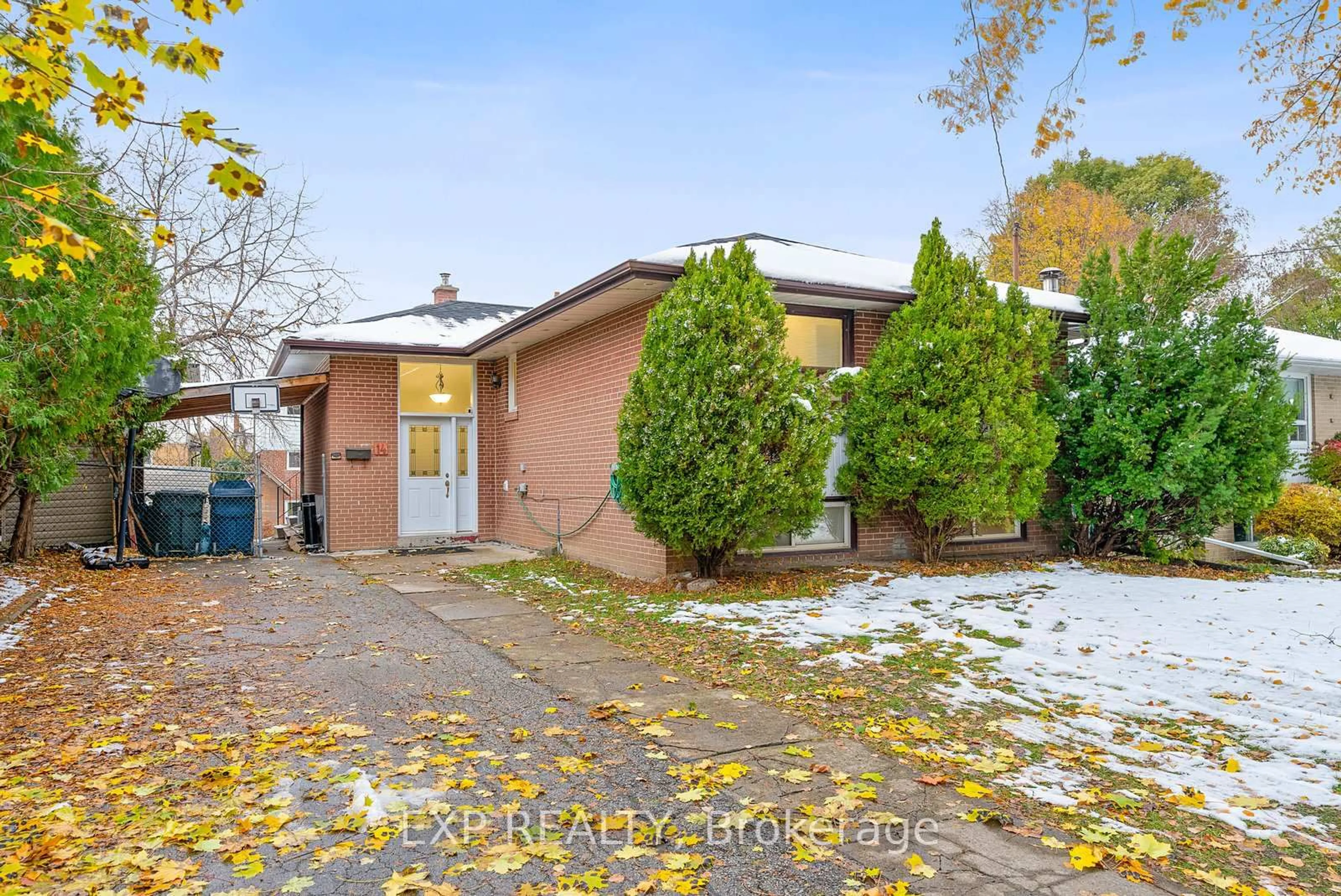 Home with brick exterior material, street for 14 Caulfield Rd, Toronto Ontario M9W 1W8