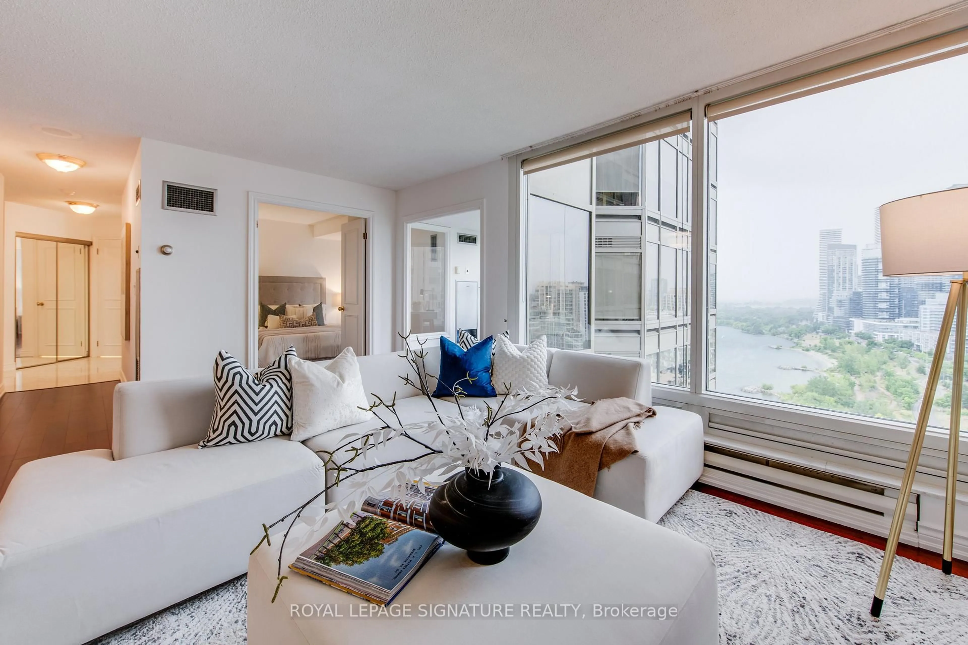 Living room with furniture, unknown for 1 Palace Pier Crt #2108, Toronto Ontario M8V 3W9