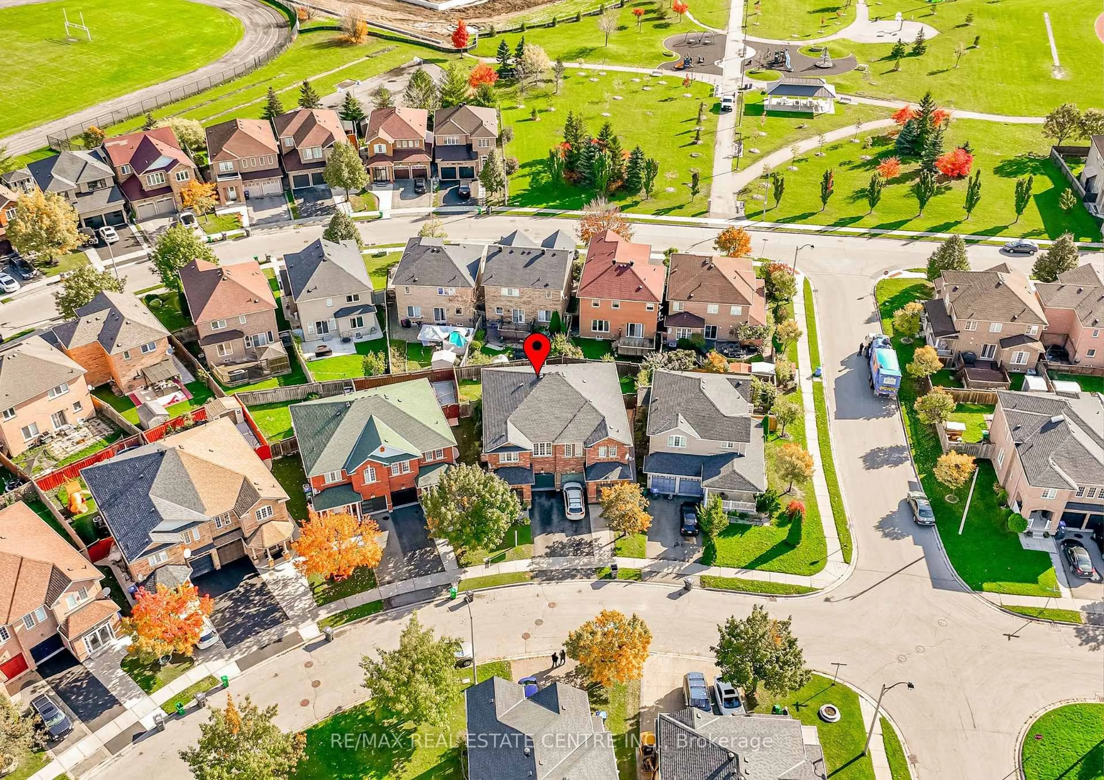 A pic from outside/outdoor area/front of a property/back of a property/a pic from drone, street for 43 Trumpet Valley Blvd, Brampton Ontario L7A 2Z8