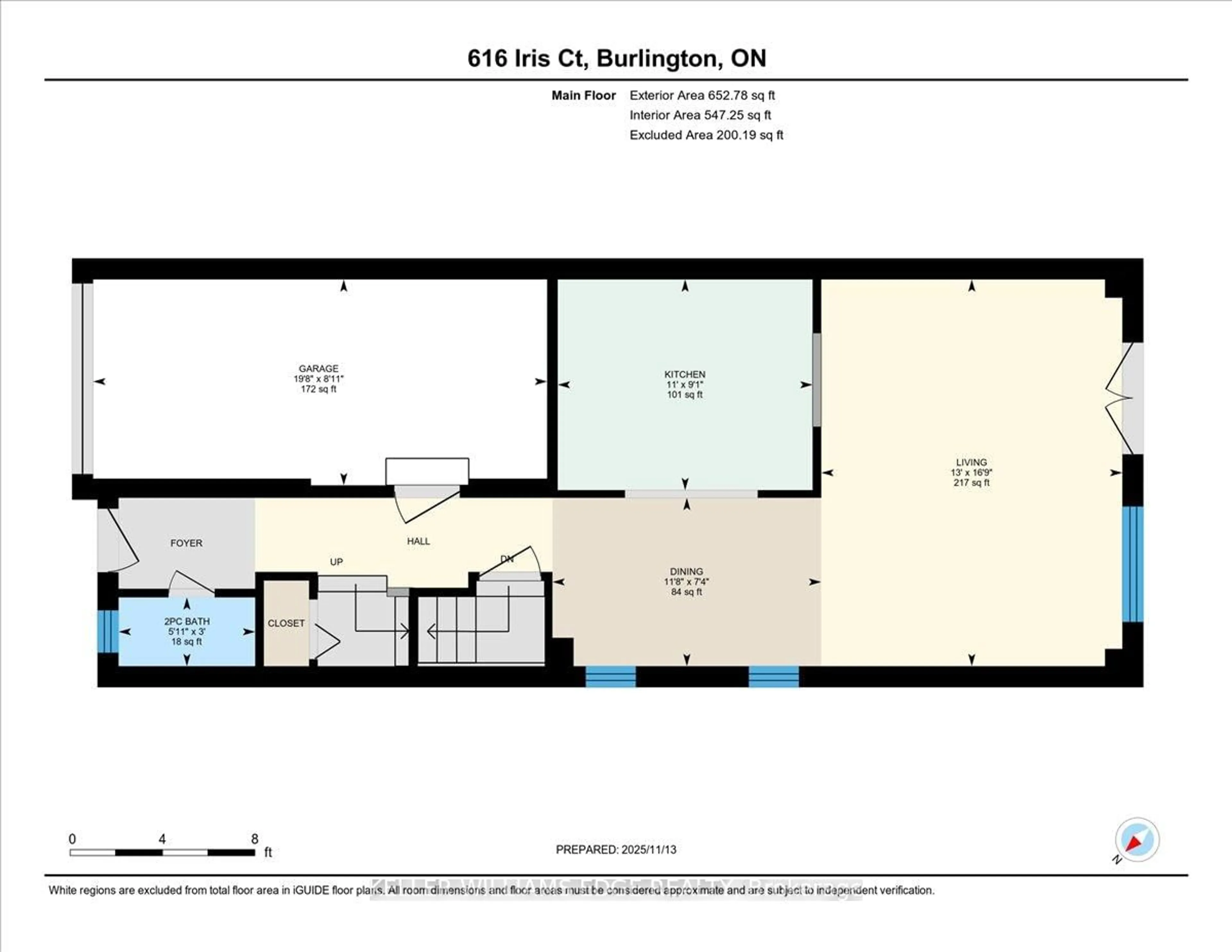 Floor plan for 616 Iris Crt, Burlington Ontario L7L 7A1