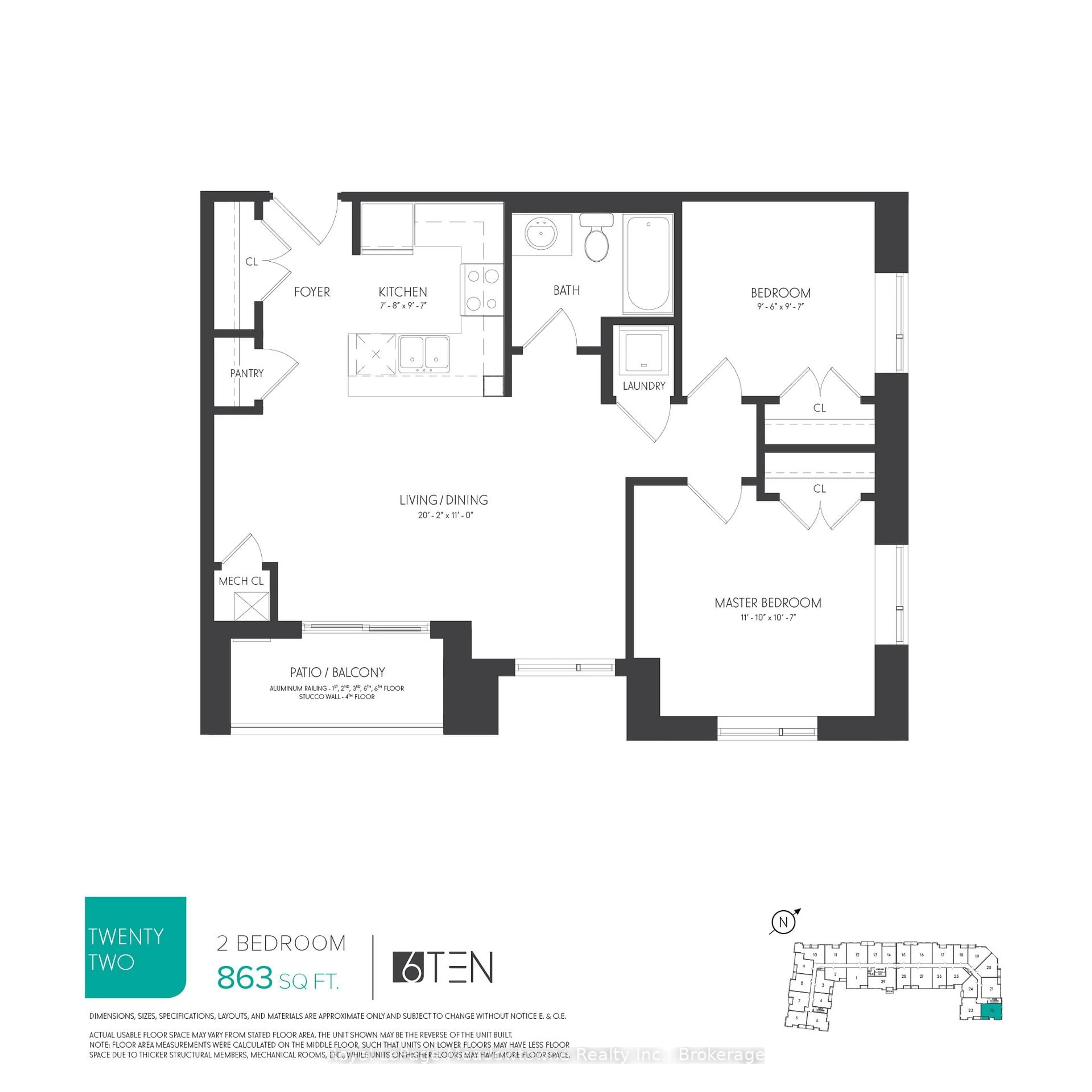 Floor plan for 610 Farmstead Dr #422, Milton Ontario L9T 8X5